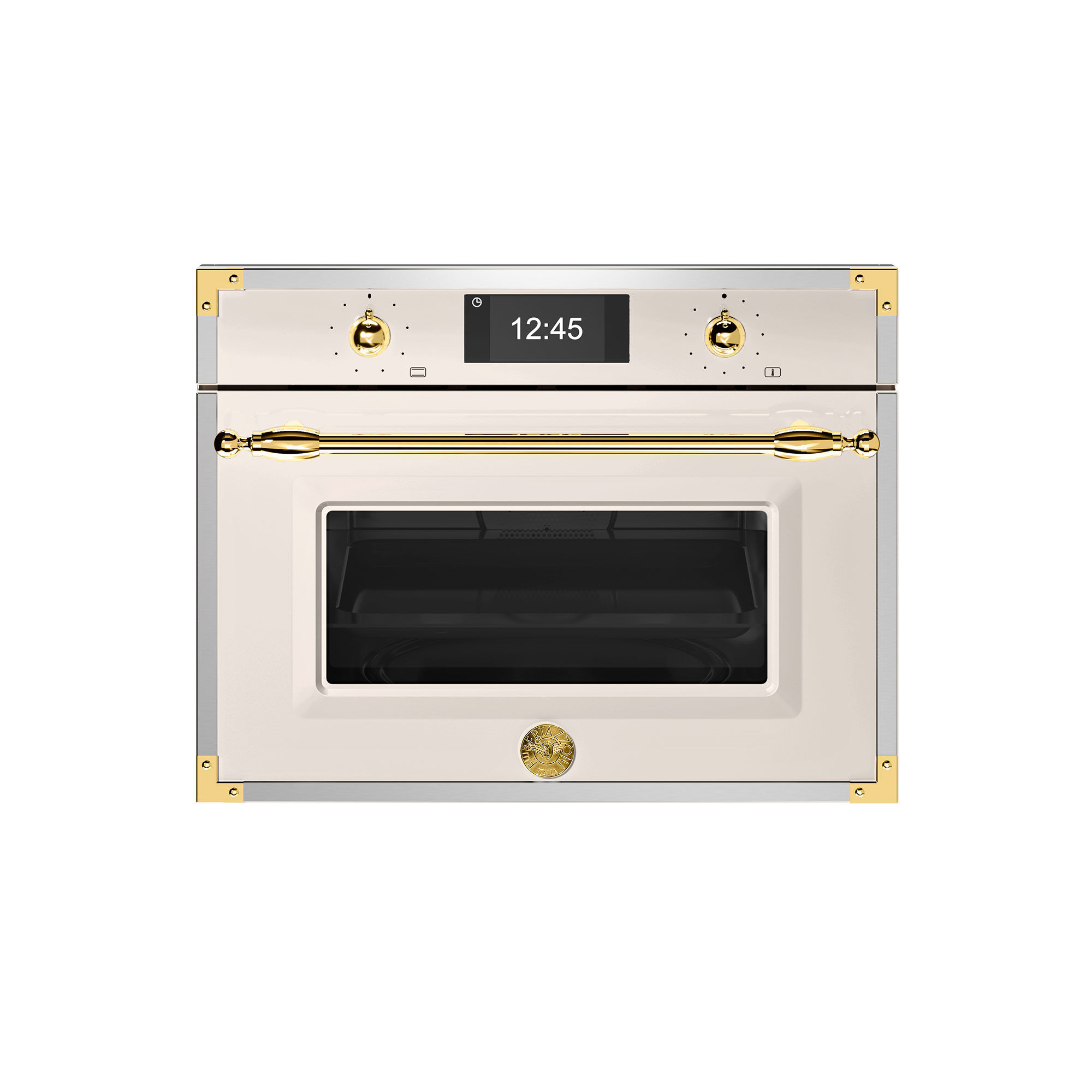 Bertazzoni Fher4077mtag3 Heritage Kombiovn Med Mikrobølgefunktion  Elfenbenshvid Guld