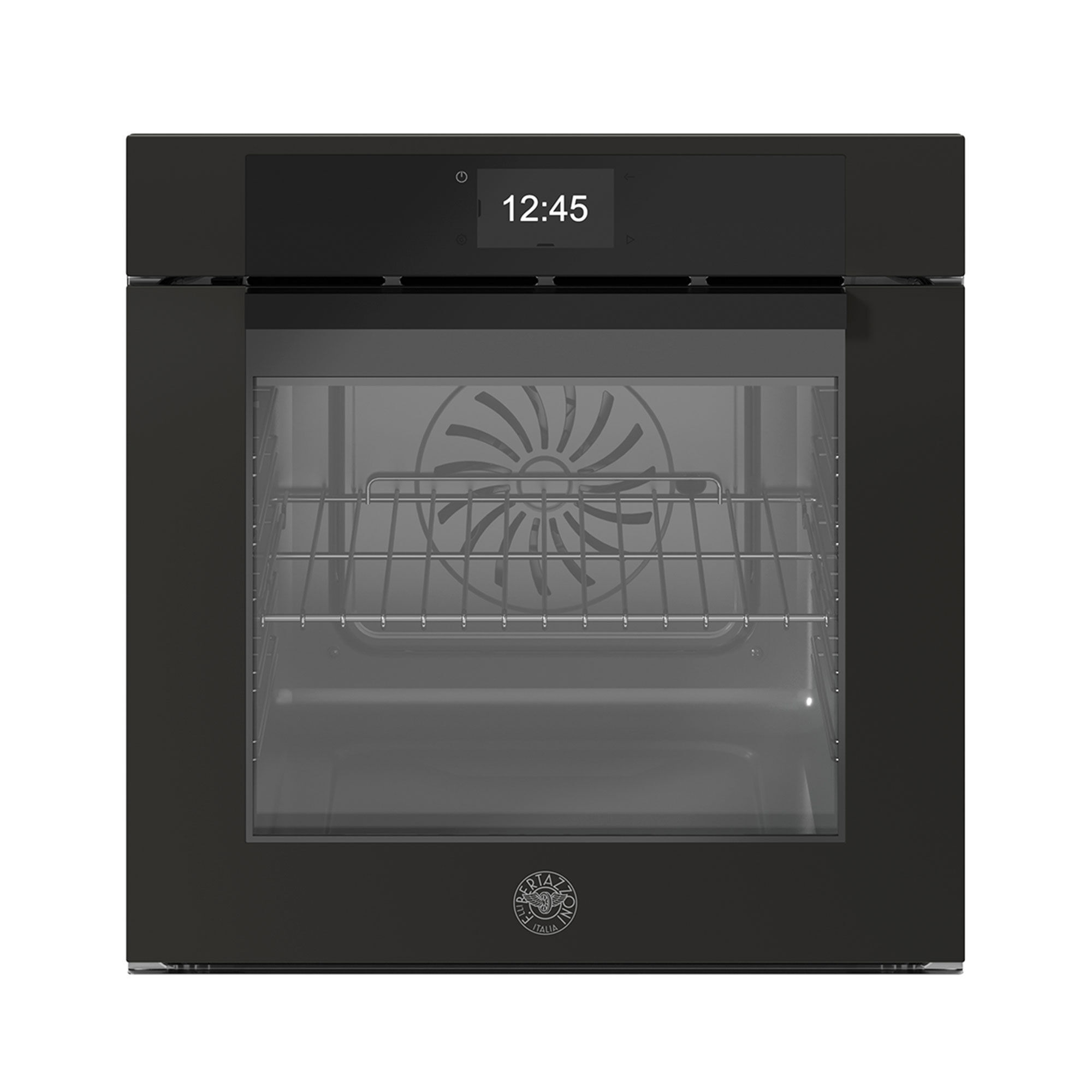 Bertazzoni Fmod6117ptn3 Modern Indbygningsovn Med Pyrolyse 80 Liter  Carbonio