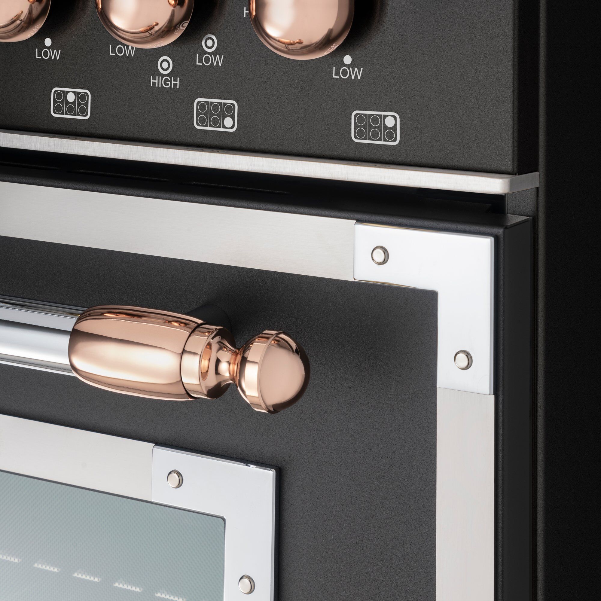 Bertazzoni Heritage Dekorativt Sæt Emhætte   Komfur  Kobber