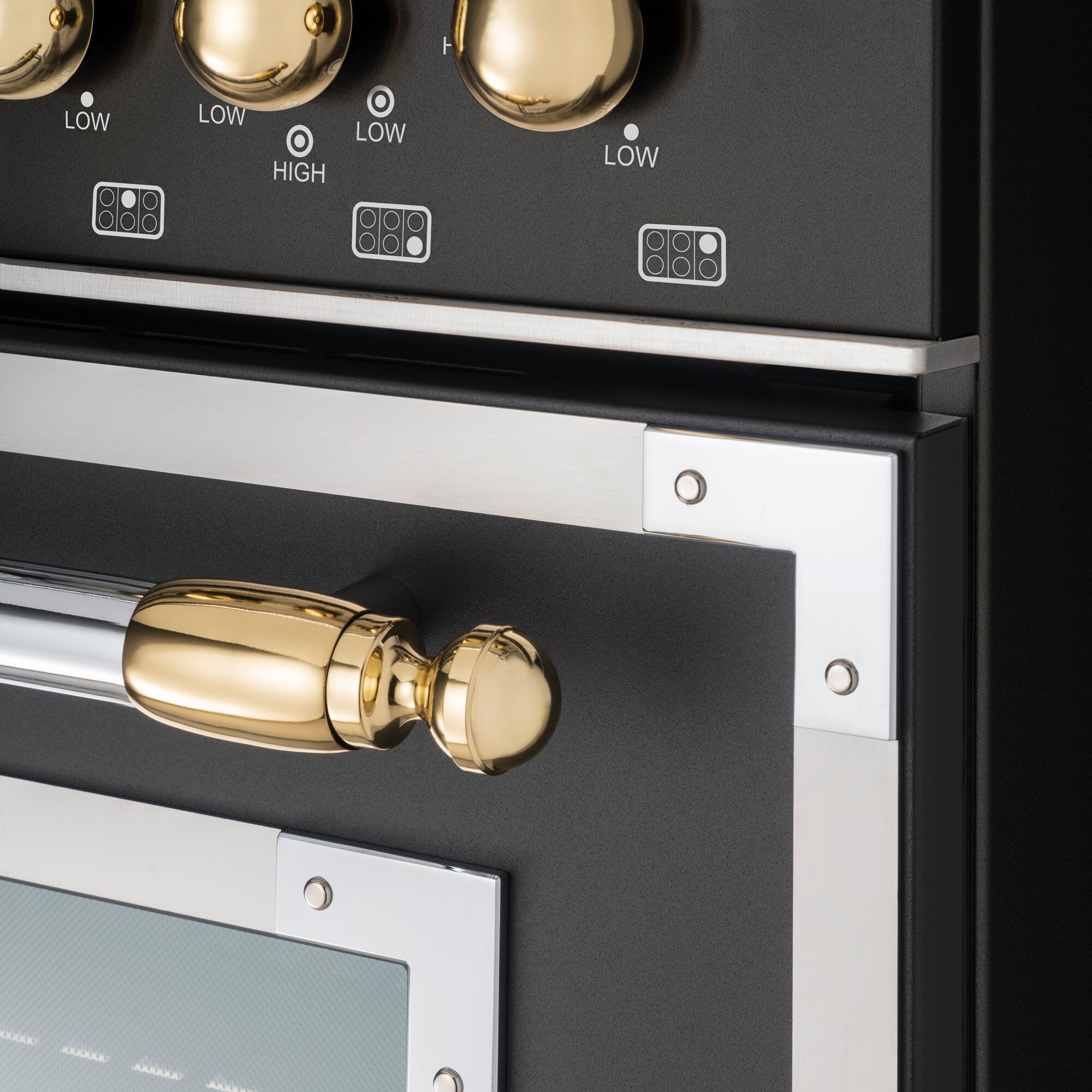 Bertazzoni Heritage Dekorativt Sæt Emhætte   Komfur  Messing