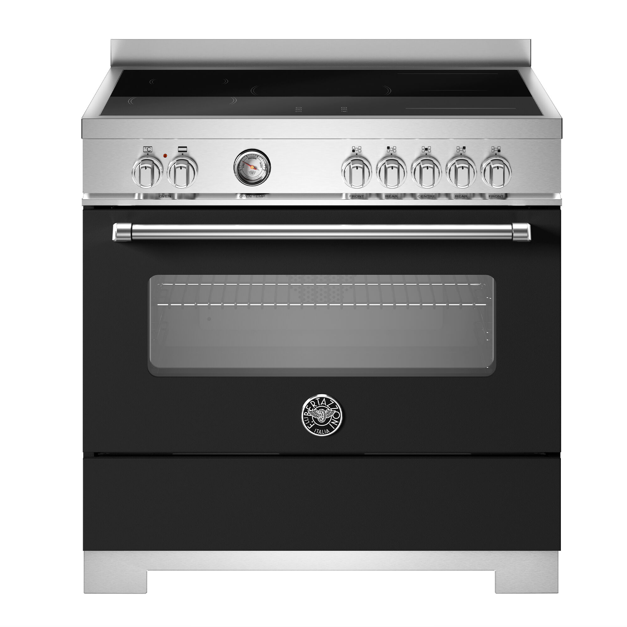 Bertazzoni Mas95i1enet2 Master Induktionskomfur 90 Cm Med   Zoner Og   Ovn  Mat Sort