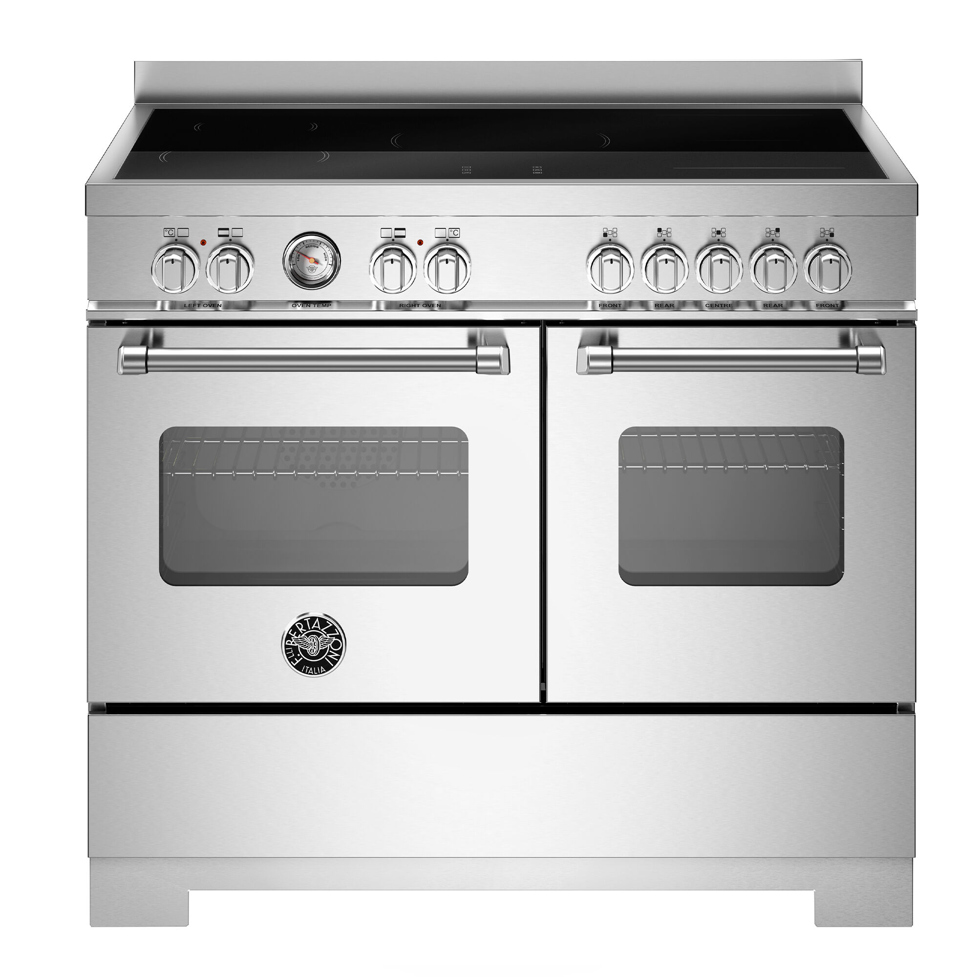 Bertazzoni Mas105i2ext2 Master Induktionskomfur 100 Cm Med   Zoner Og   Ovne  Rustfrit Stål