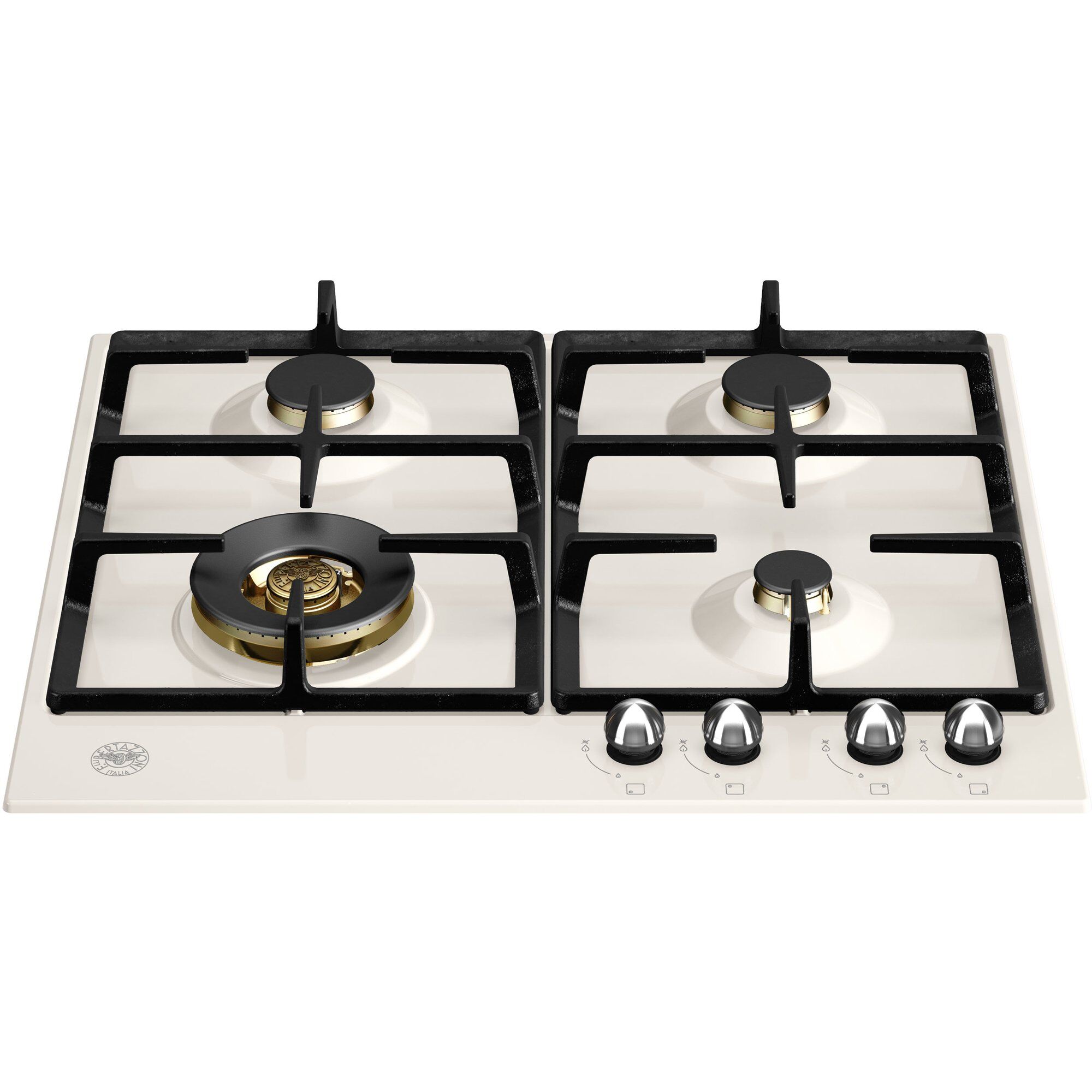 Bertazzoni P604lher Heritage Gaskomfur Elfenbenshvid Krom