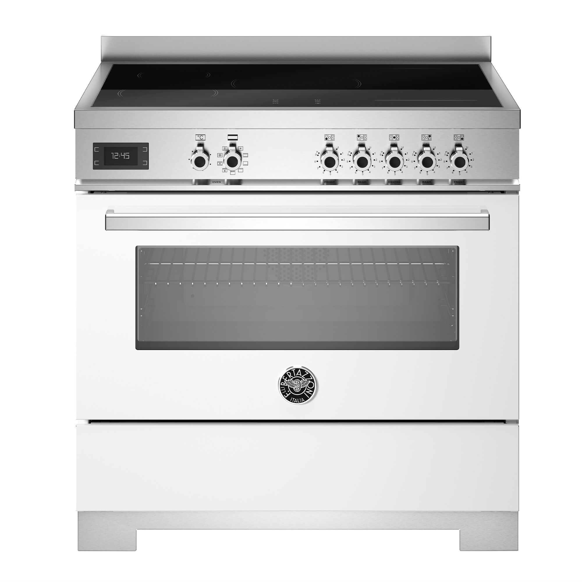 Bertazzoni Pro95i1ebit2 Induktionskomfur 90 Cm Med   Zoner Og   Ovn  Hvid