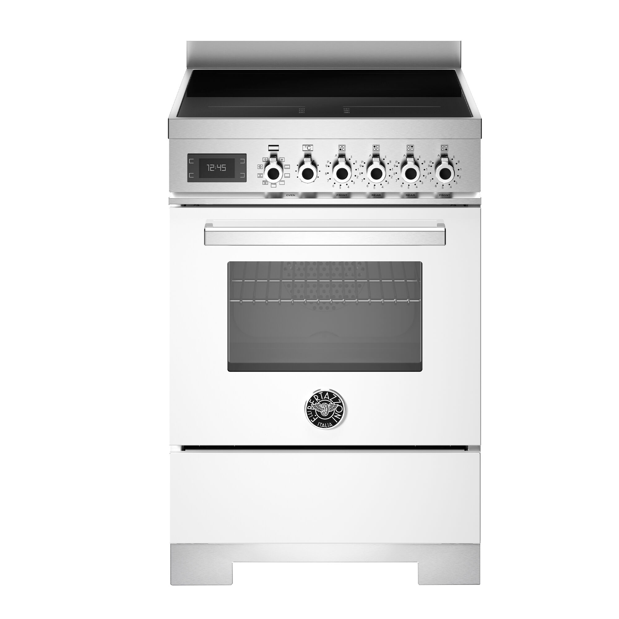 Bertazzoni Pro64i1ebit2 Professional Induktionskomfur 60 Cm Med   Zoner Og   Ovn  Hvid