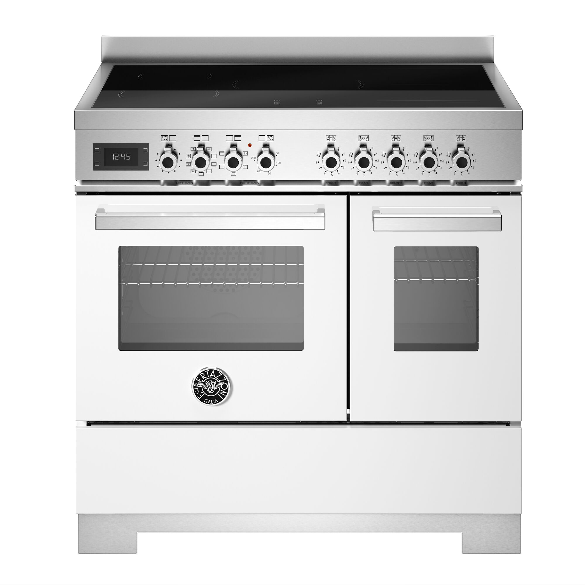 Bertazzoni Pro95i2ebit2 Professional Induktionskomfur 90 Cm Med   Zoner Og   Ovne  Hvid