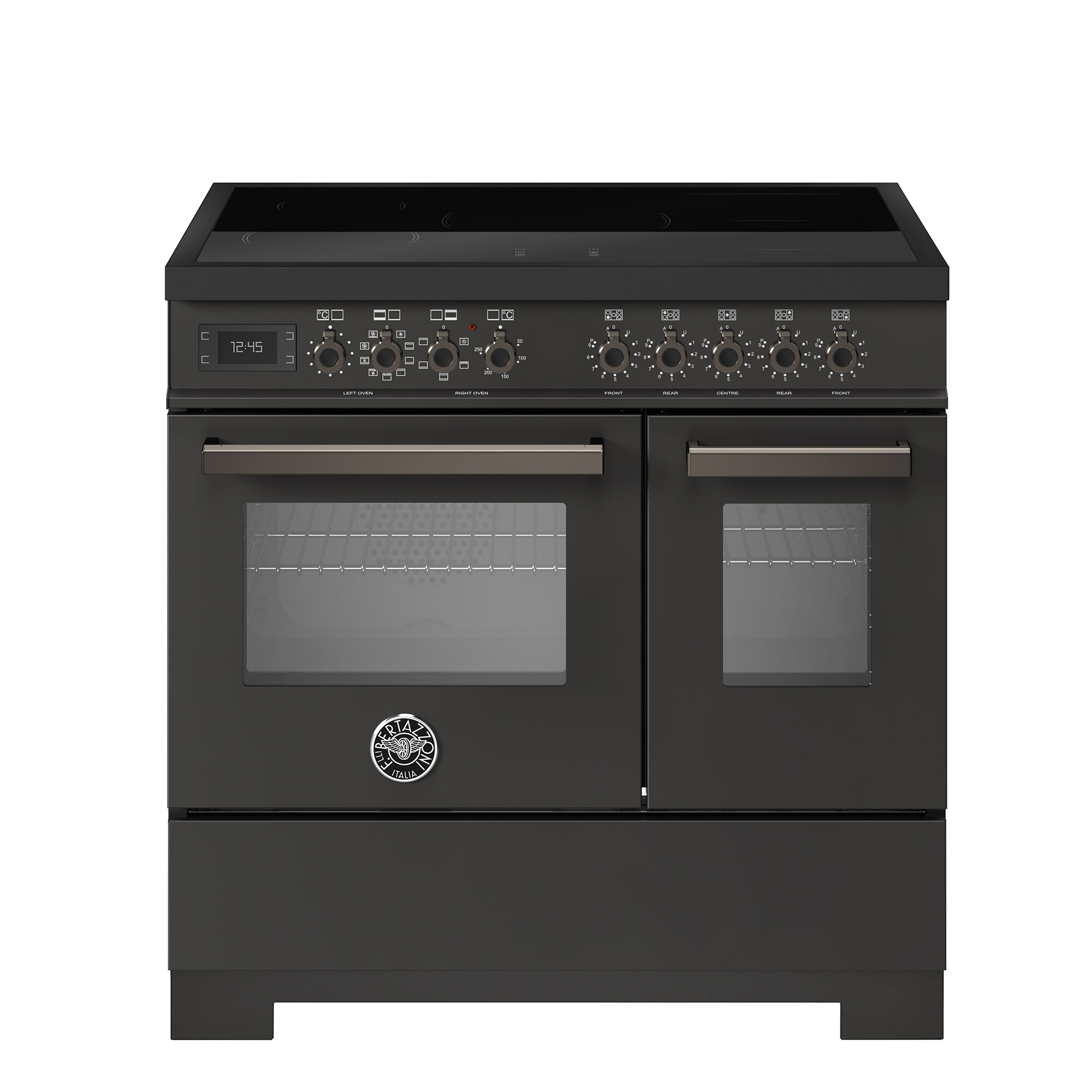 Bertazzoni Pro95i2ecat2 Professional Induktionskomfur 90 Cm Med   Zoner Og   Ovne  Carbonio