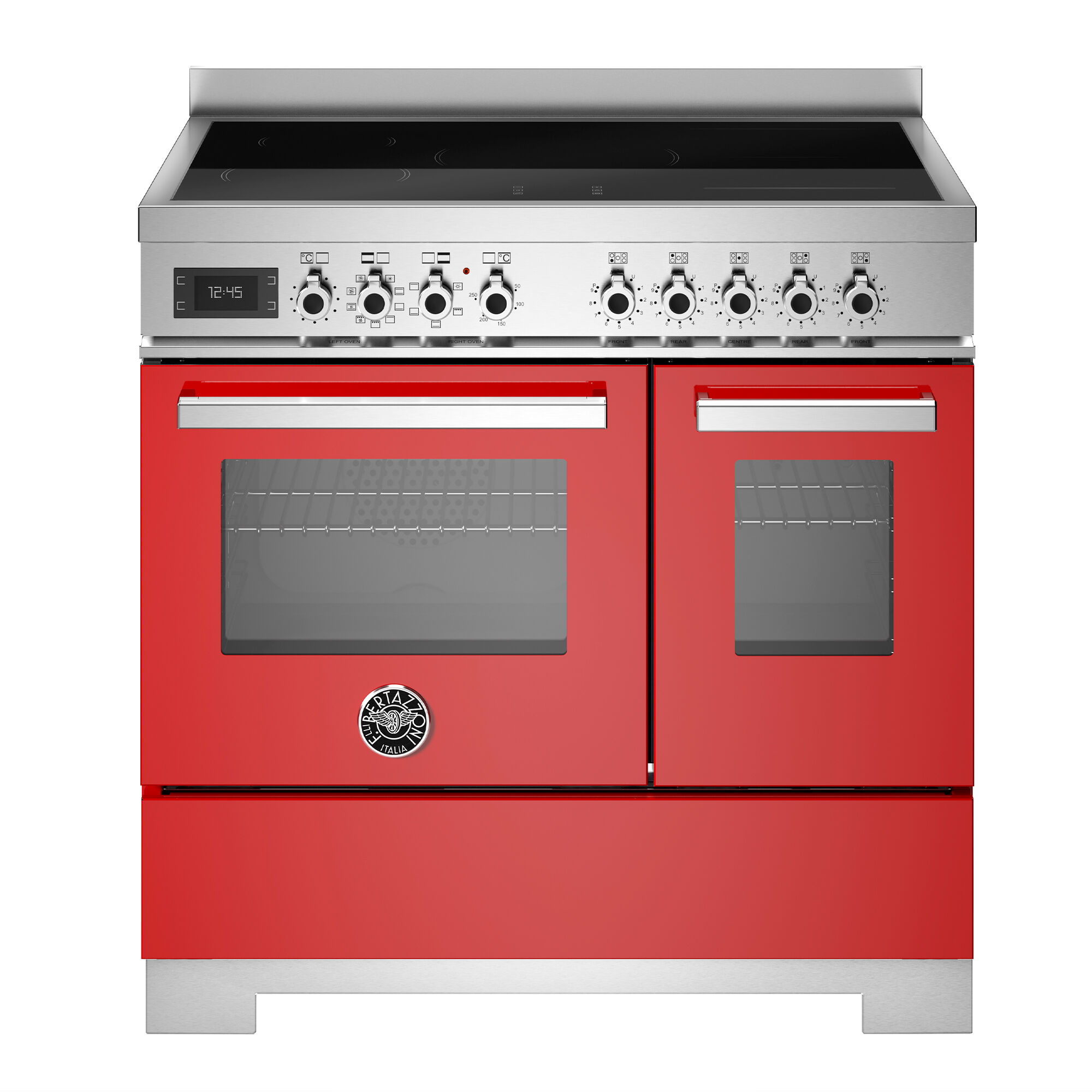 Bertazzoni Pro95i2erot2 Professional Induktionskomfur 90 Cm Med   Zoner Og   Ovne  Rød