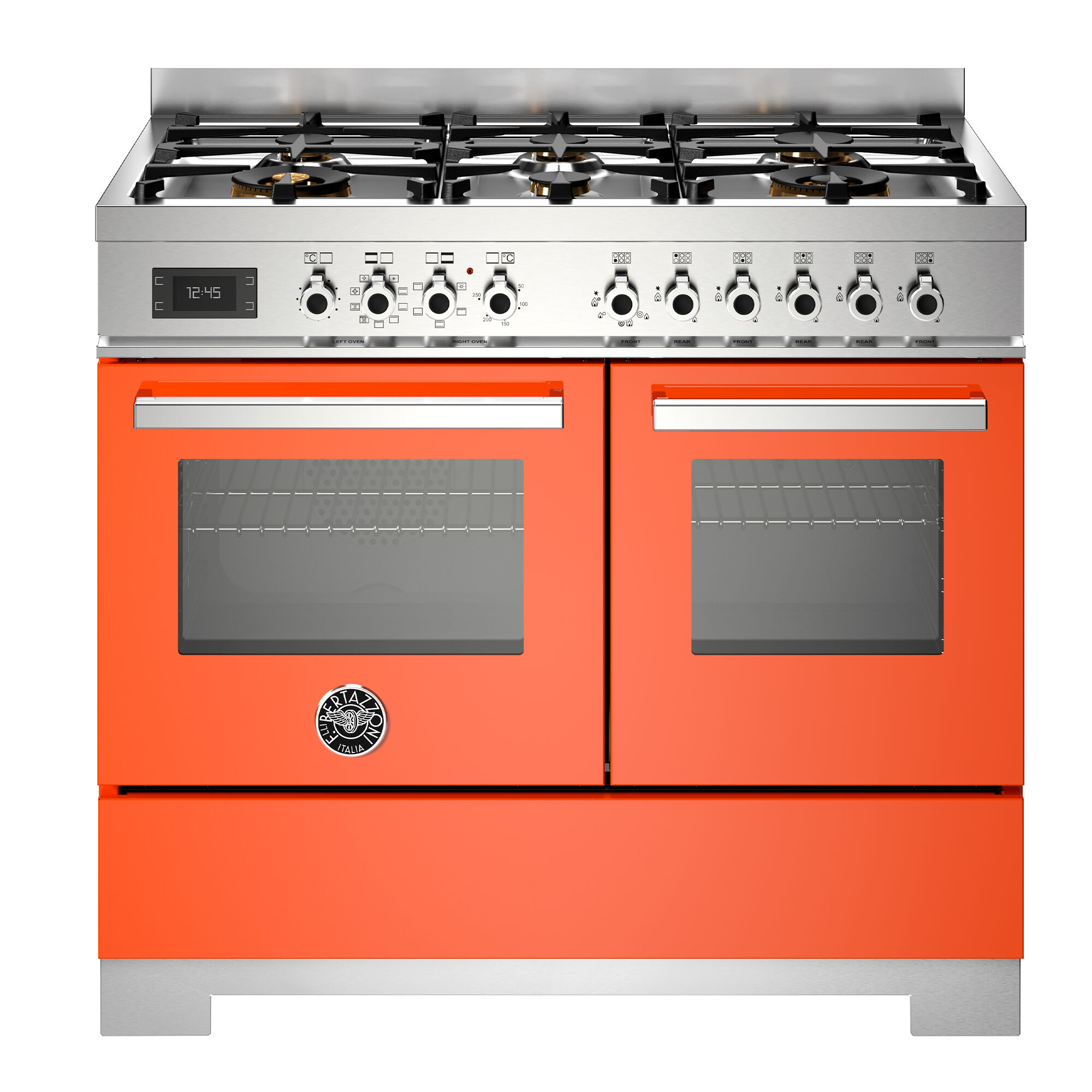 Bertazzoni Pro106l2eart2 Professional Gaskomfur 100 Cm Med   Brændere Og   Ovne  Orange