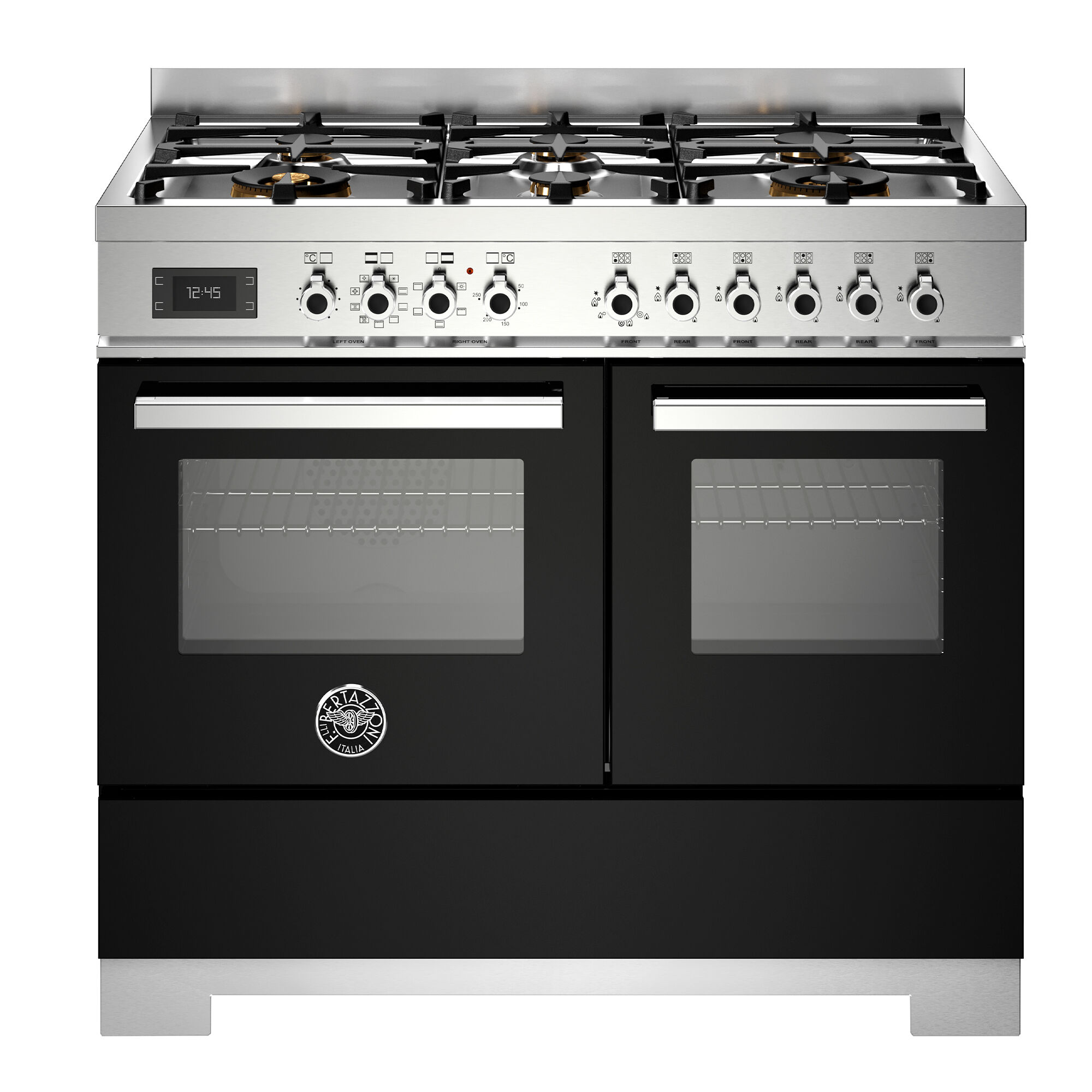 Bertazzoni Pro106l2enet2 Professional Gaskomfur 100 Cm Med   Brændere Og   Ovne  Sort