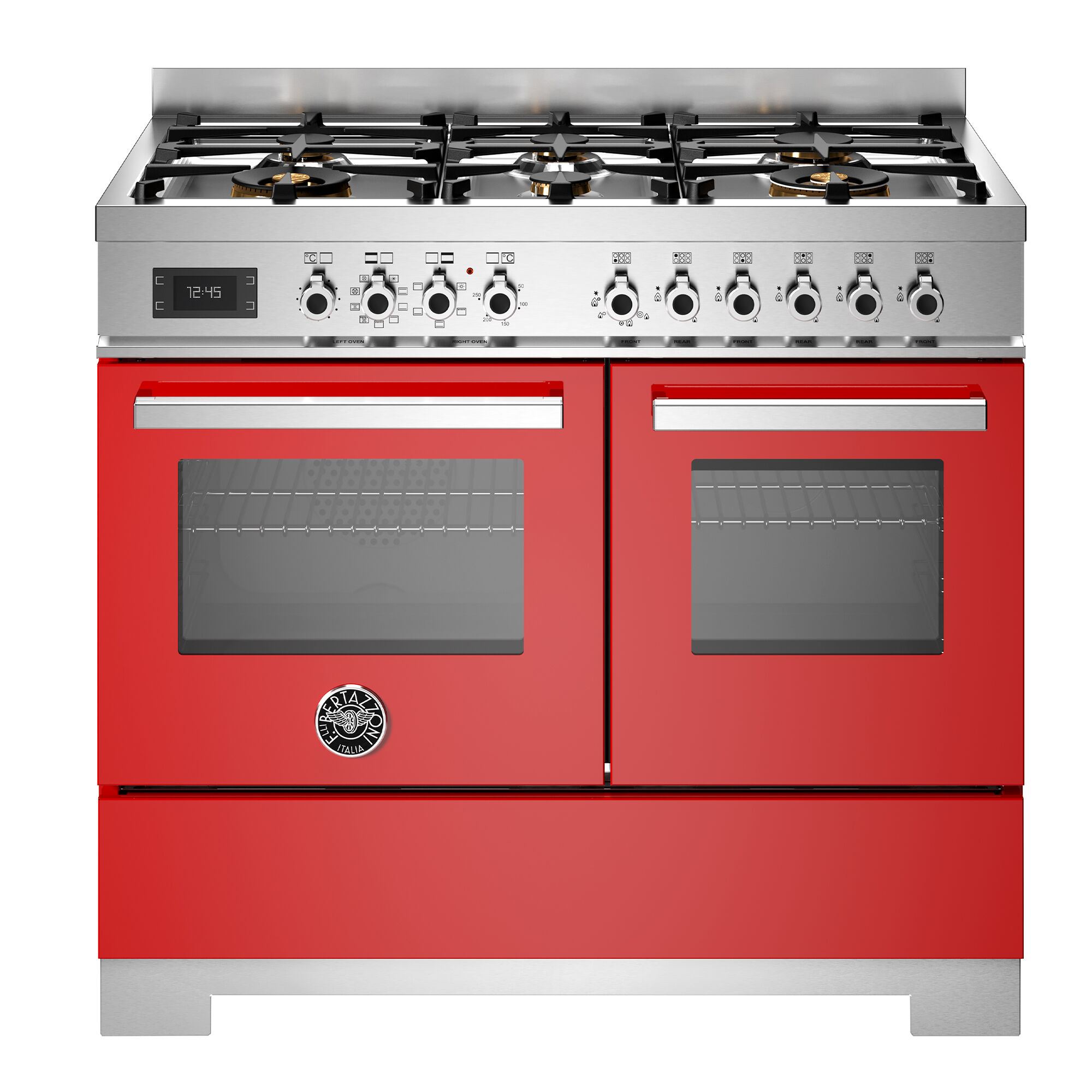 Bertazzoni Pro106l2erot2 Professionelt Gaskomfur 100 Cm  Rød