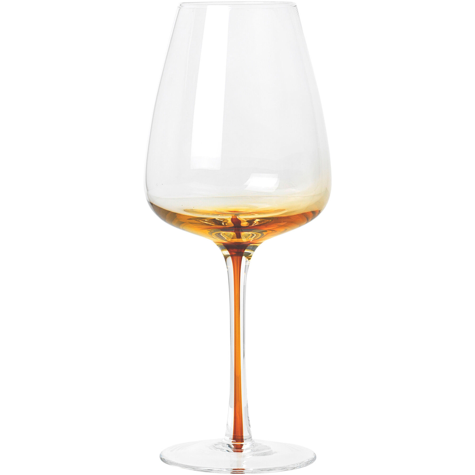 Broste  39 Amber 39  Mundblæst Hvidvinsglas