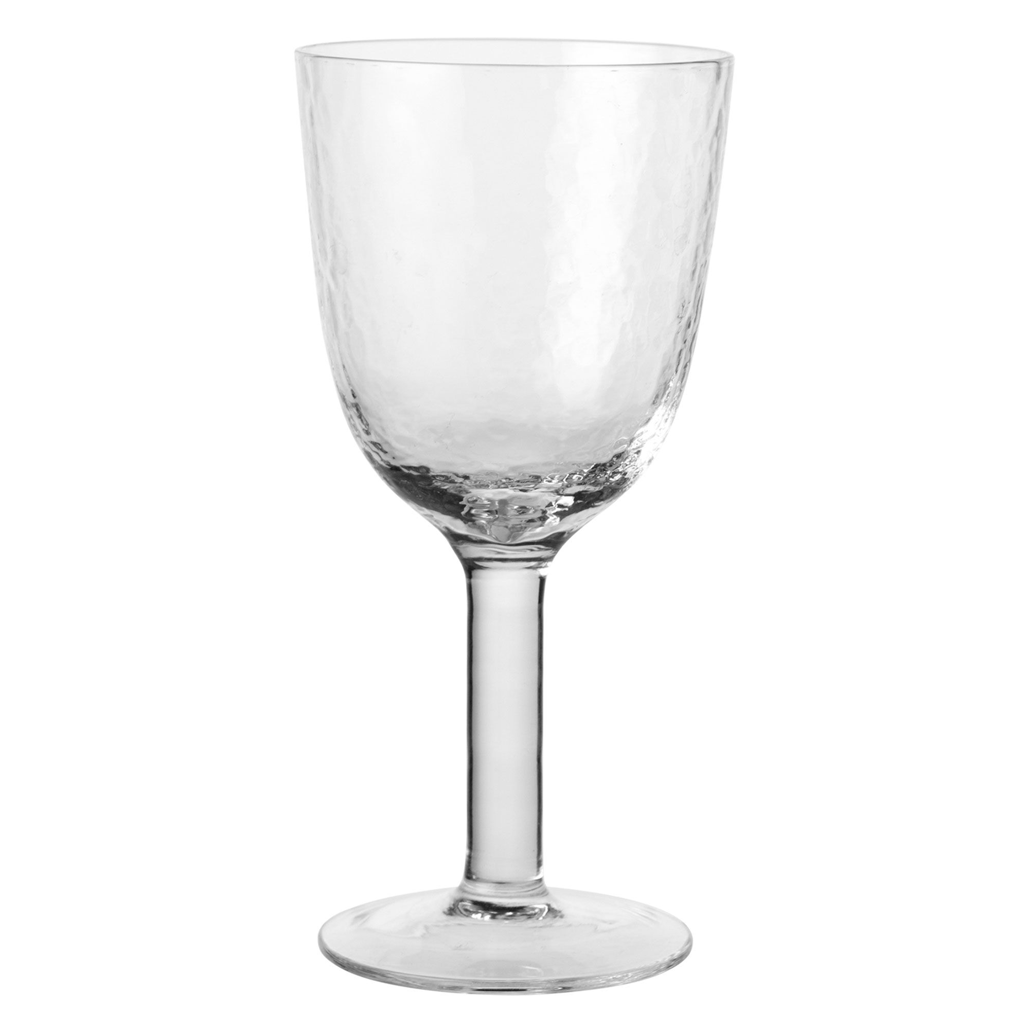 Broste Hammered Hvidvinsglas  Klar