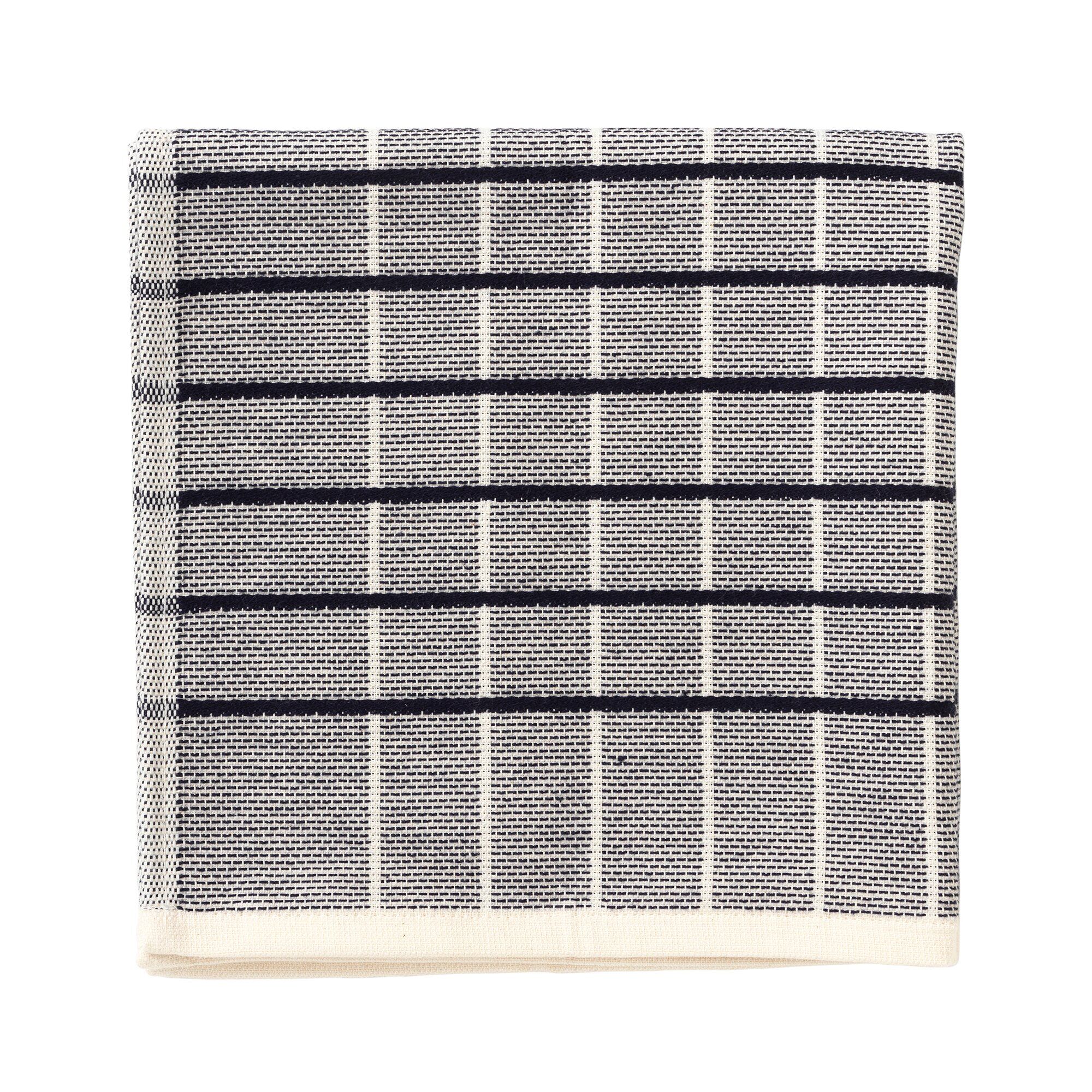 Broste Herman Stribet Viskestykke 50   50 Cm  Maritime Blue
