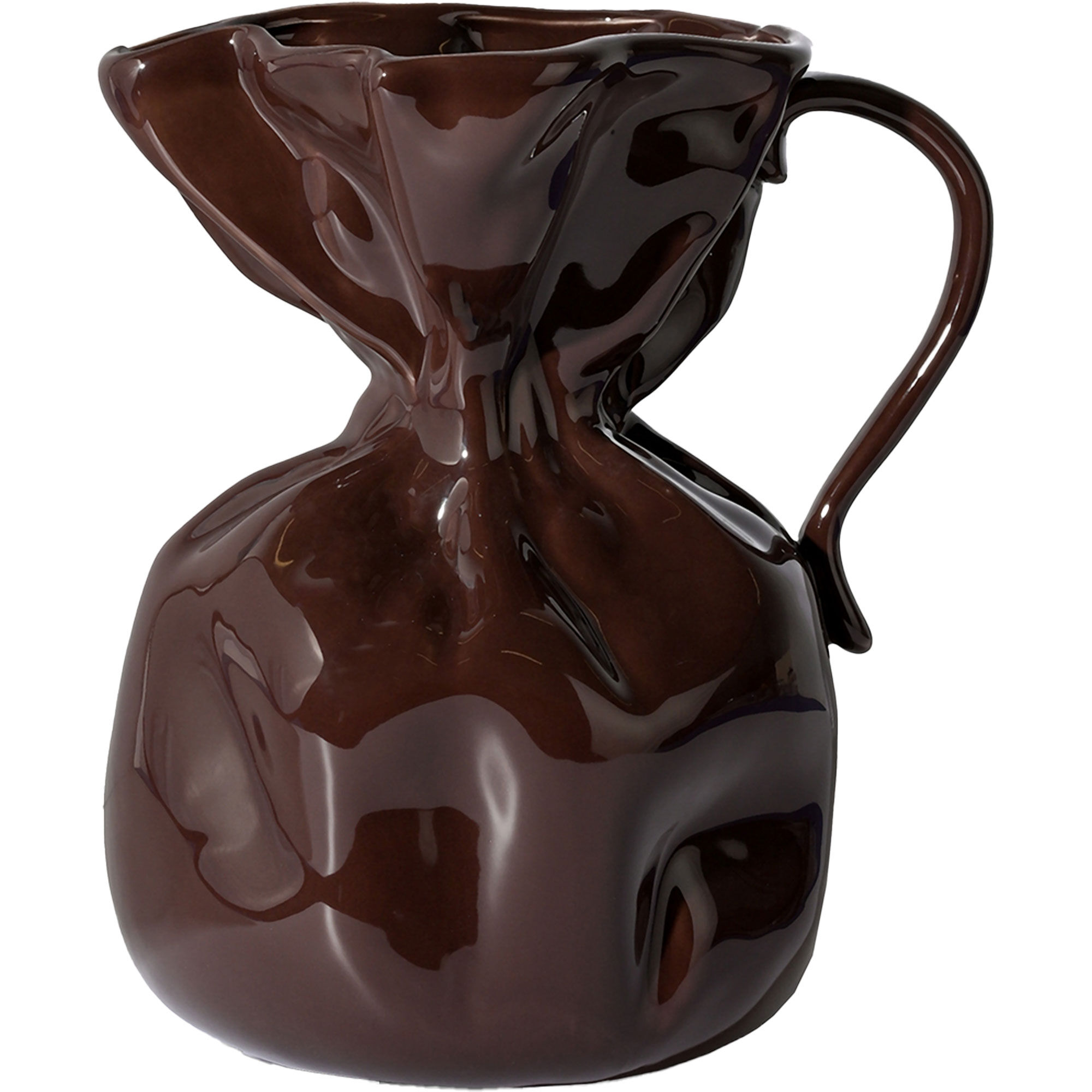 Byon Crumple Vase  Brun