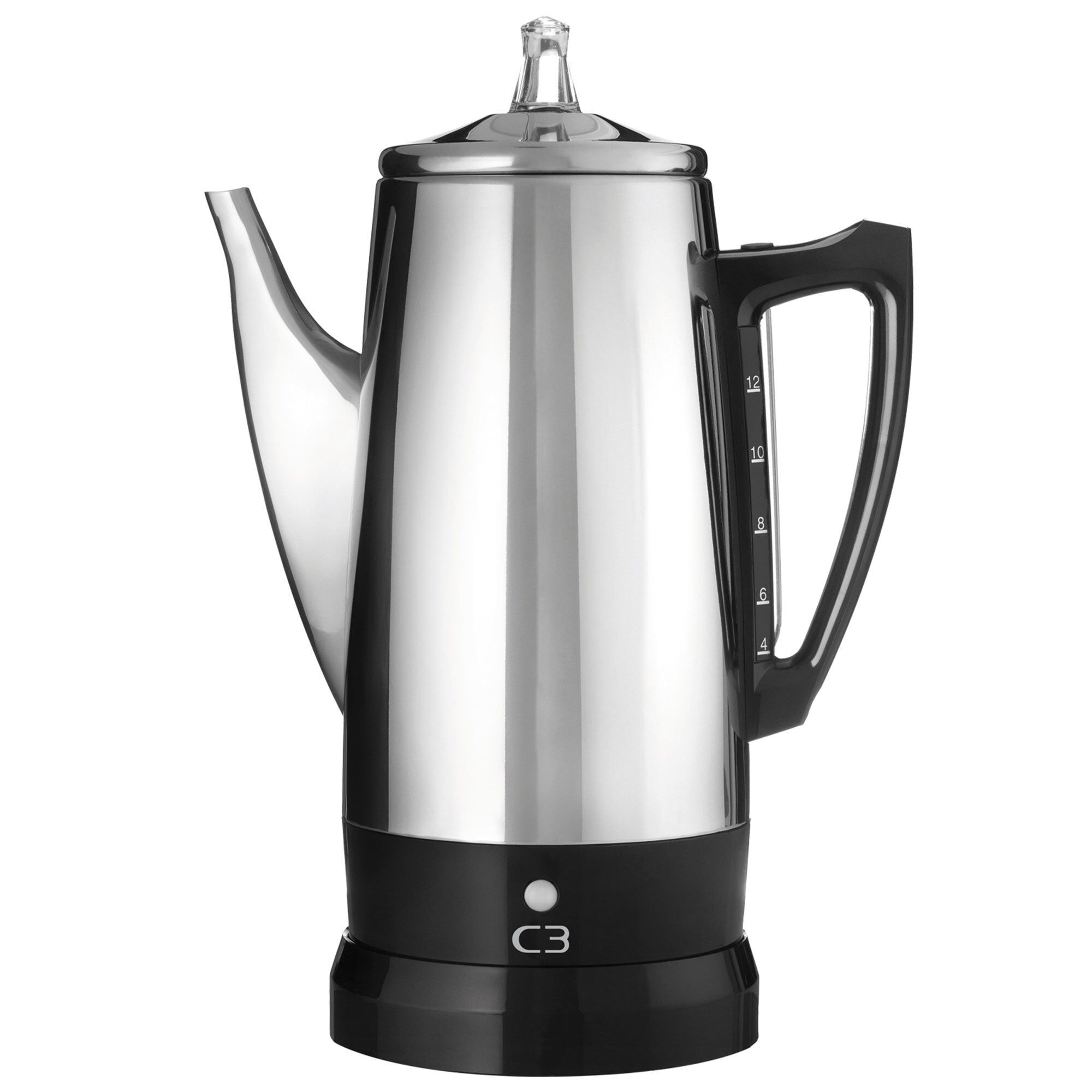 C3 Original Perkolator 12 Kopper  Rustfrit Stål
