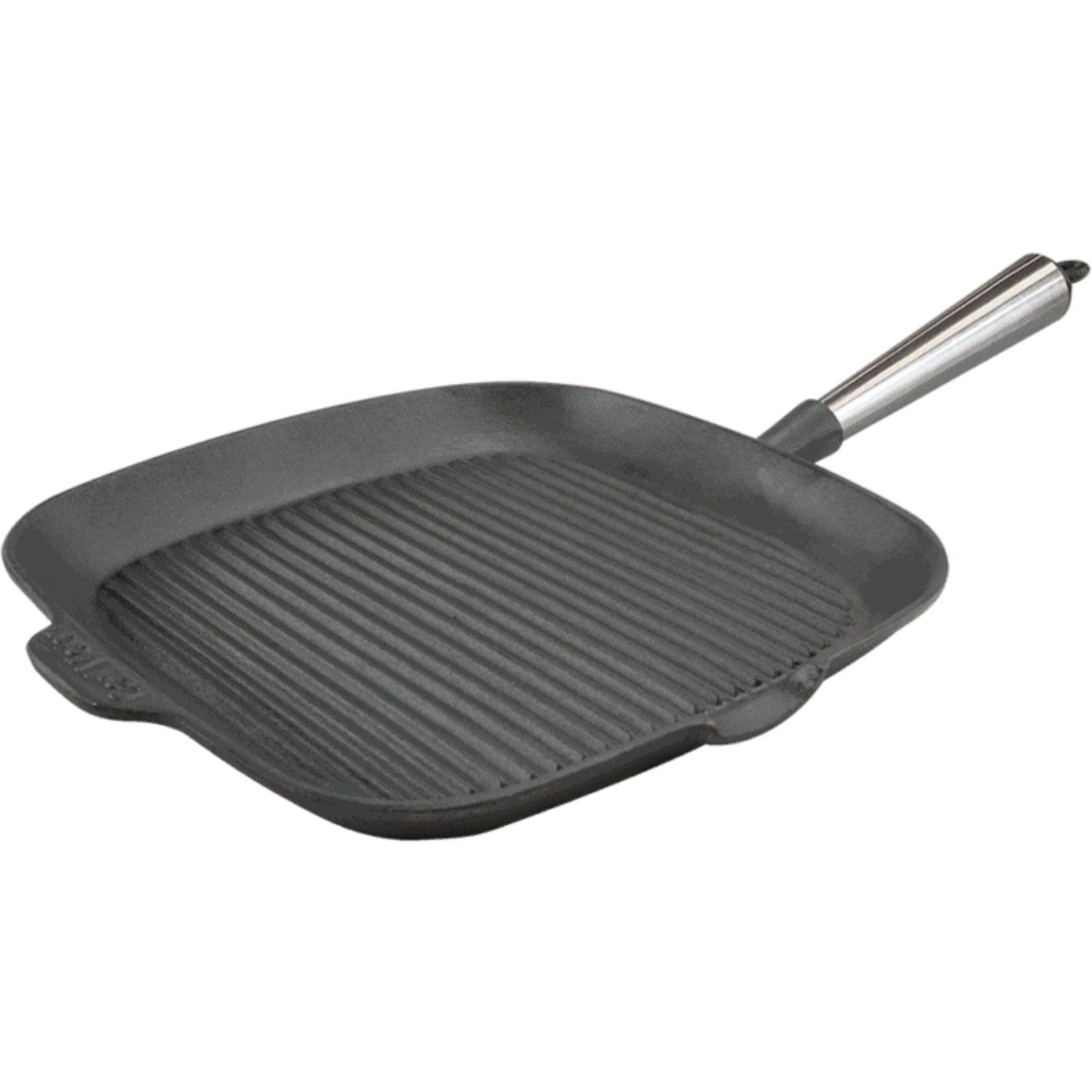 Carl Victor Firkantet Grillpande Støbejern 28 Cm Med Høje Kanter  Jern