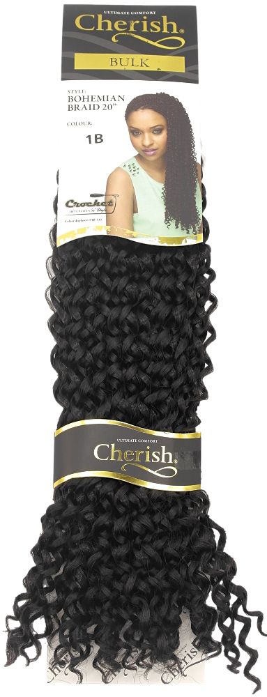 Cherish Bohemian Braid 20 Quot Syntetisk Hår 1b