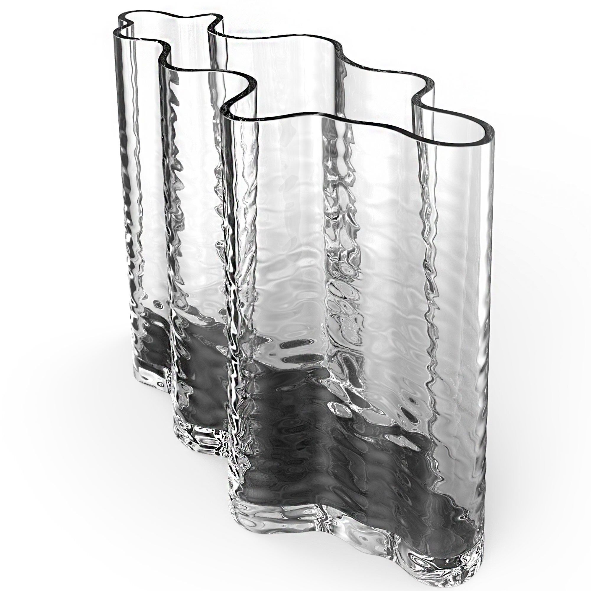 Cooee Design Gry Wide Vase  24 Cm  Clear