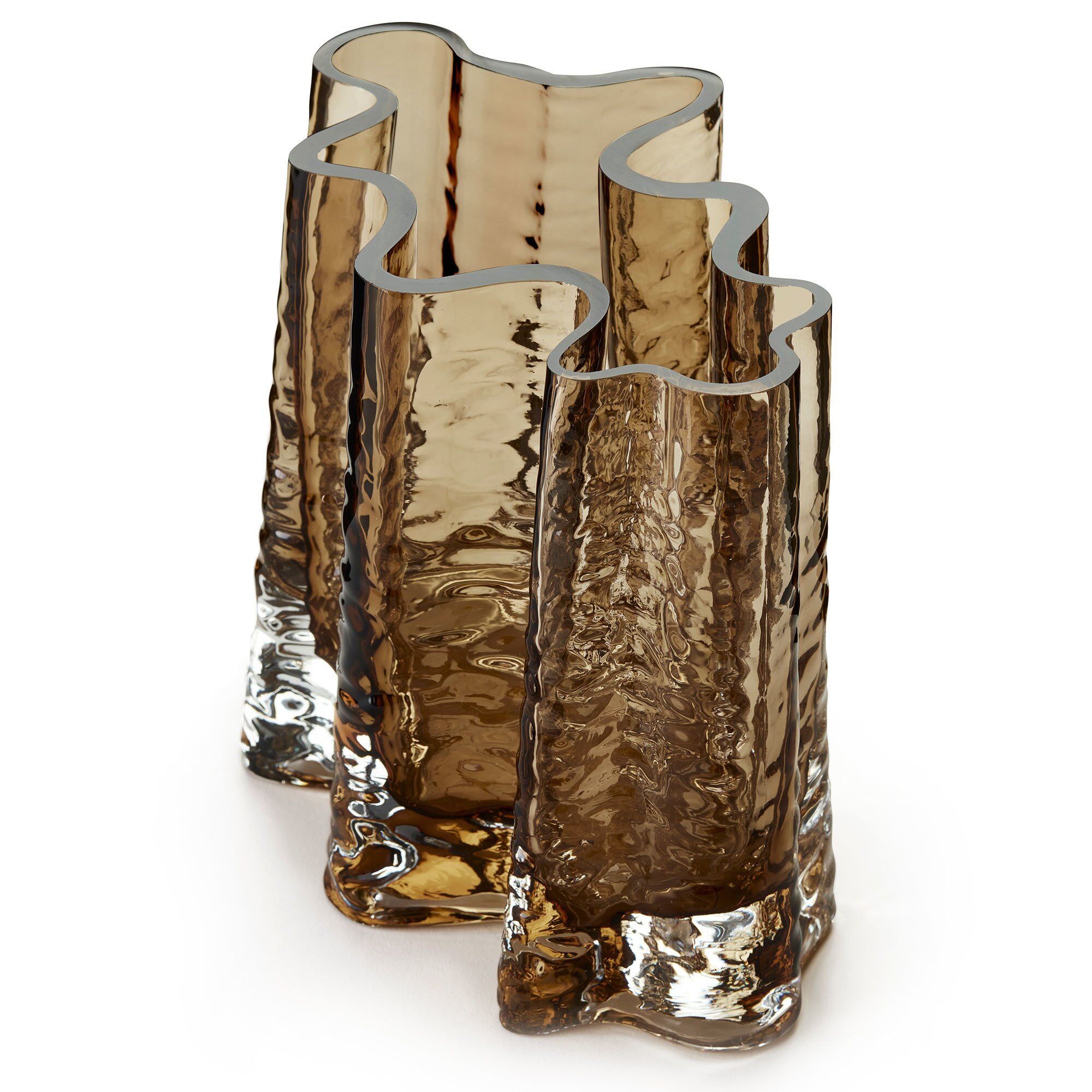 Cooee Design Gry Wide Vase  19 Cm  Cognac