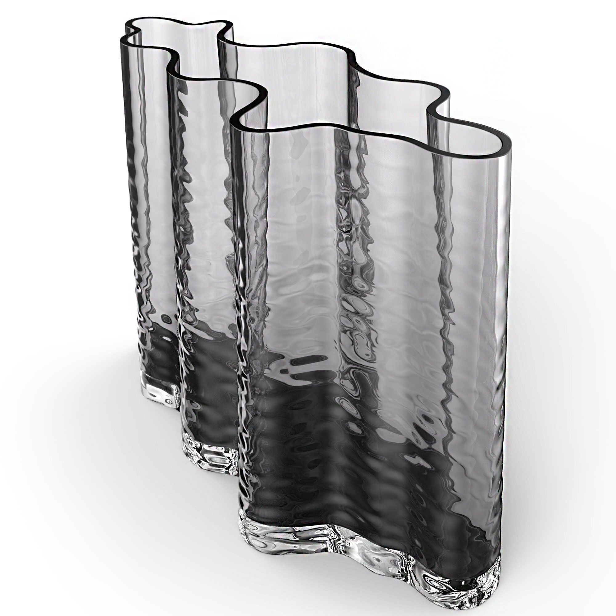 Cooee Design Gry Wide Vase  24 Cm  Smoke