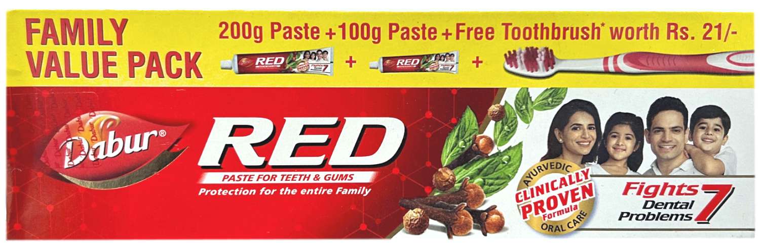 Dabur Red Tandpasta 300 Tandbørste