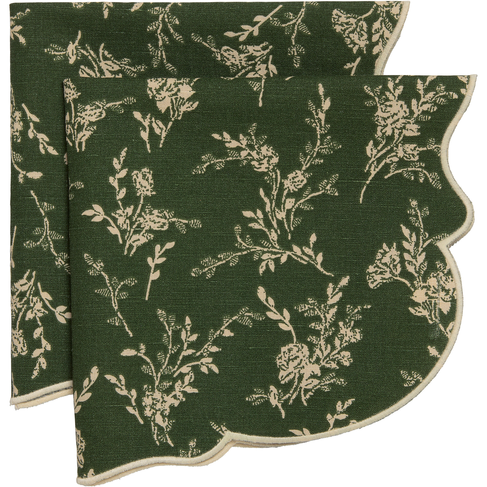 Decotique Gia Serviet Med Blomst 45   45 Cm   -pak  Grøn