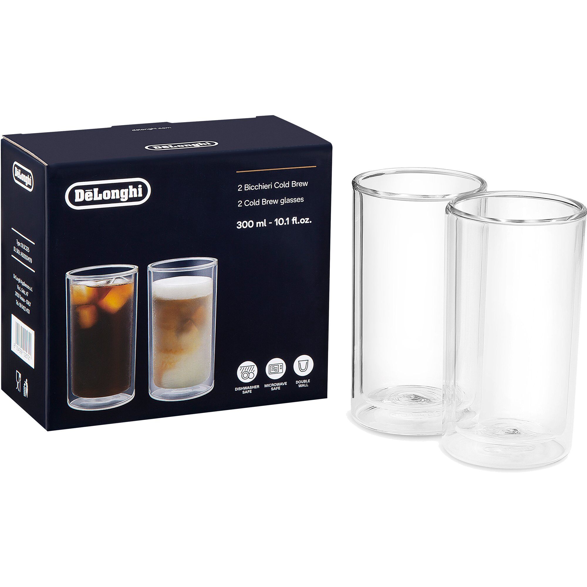 Delonghi Dobbeltvæggede Termoglas 300 Ml   -pak