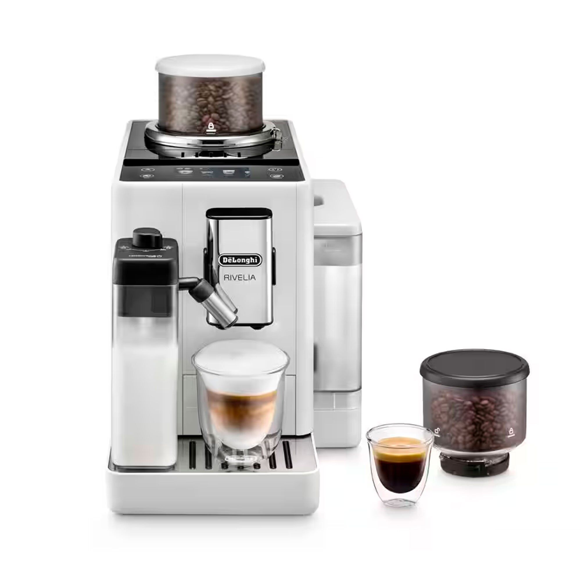 Delonghi Rivelia Exam440 55   Helautomatisk Kaffemaskine  Hvid