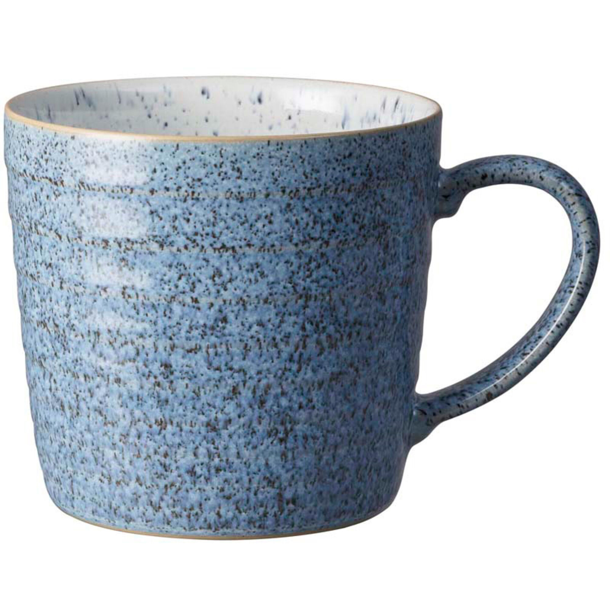 Denby Studio Blue Ridged Mugg 40 Cl  Flint  Chalk