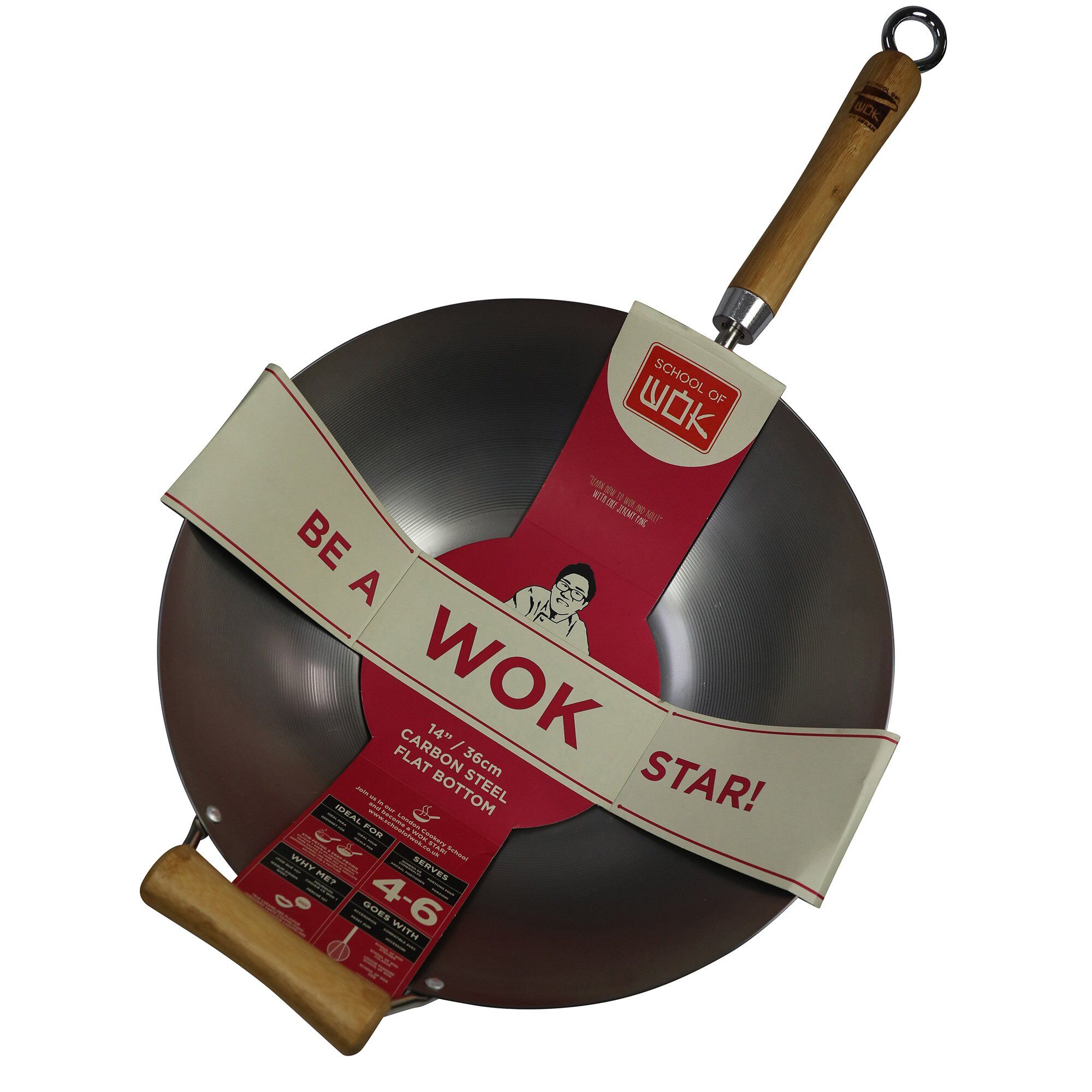 Dexam Kulstål Wok 36 Cm