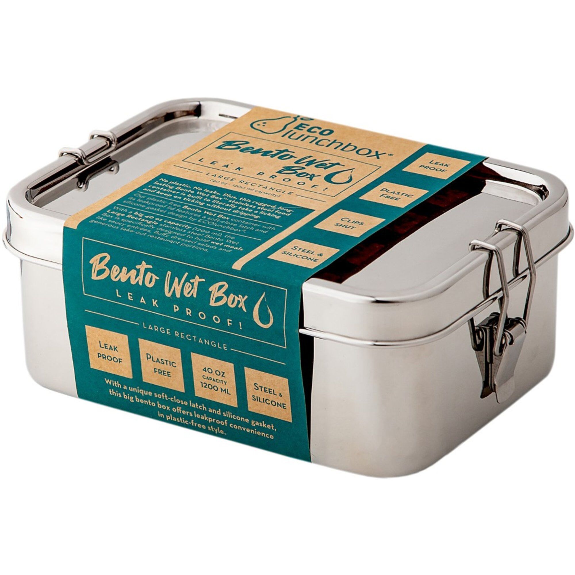 Eco Lunchbox Bento Wet Box Madkasse  Rektangulær