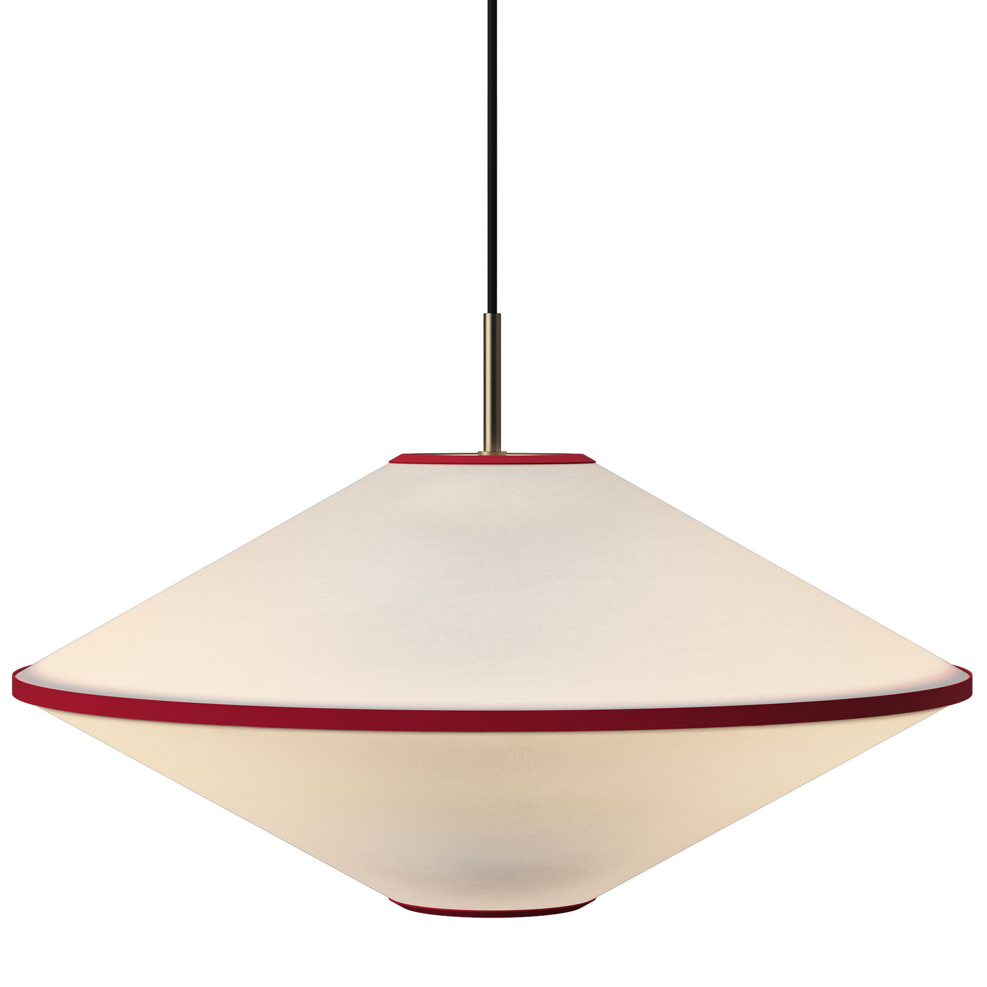 Edgeform Tafta Pendel 52 Cm  Rød Offwhite