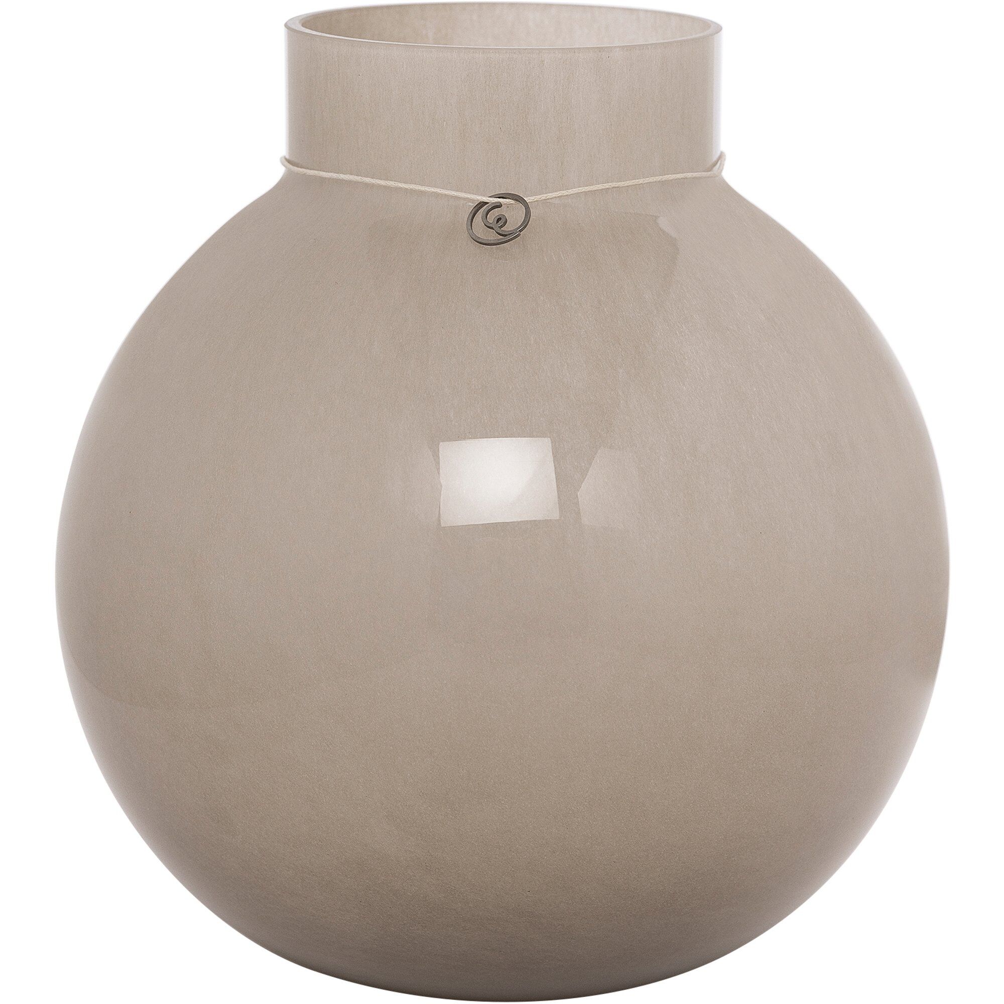 Ernst Glasvase Rund 22cm ø21  Beige