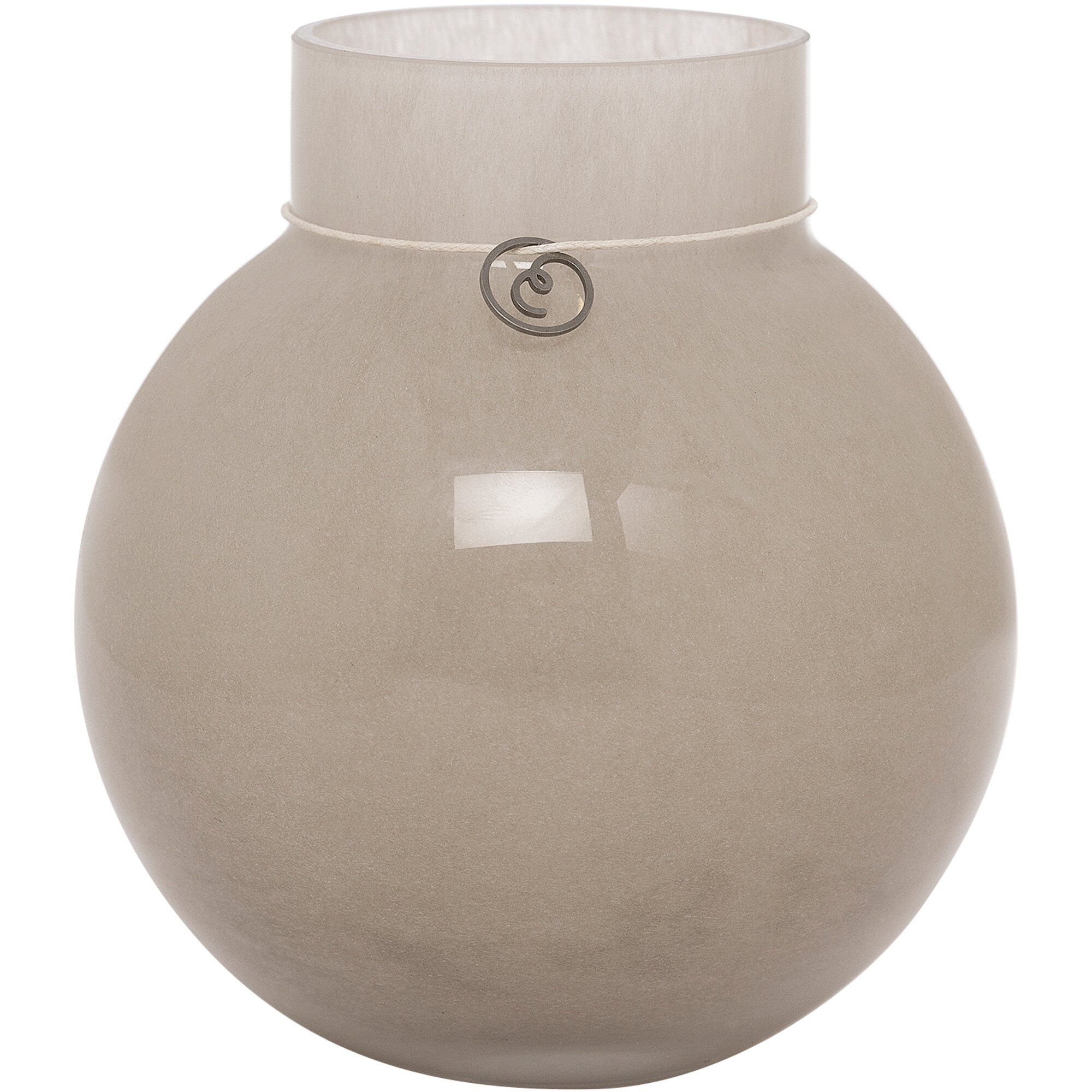 Ernst Glasvase Rund 14 Cm ø13  Beige