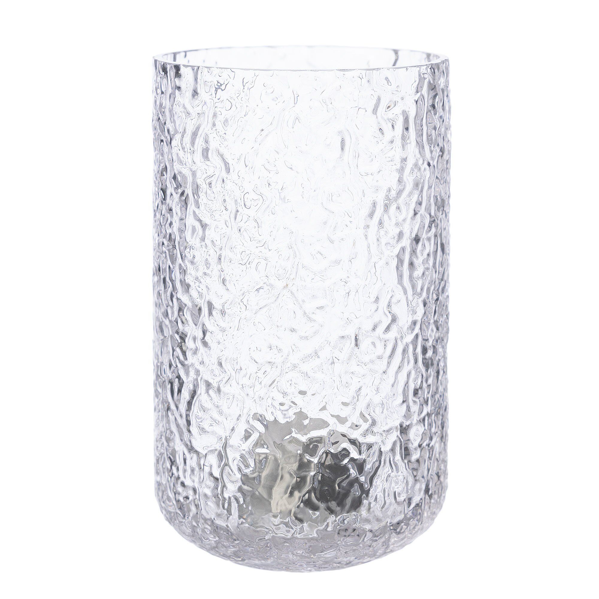 Ernst Lysestage 15 Cm  Mønstret Glas