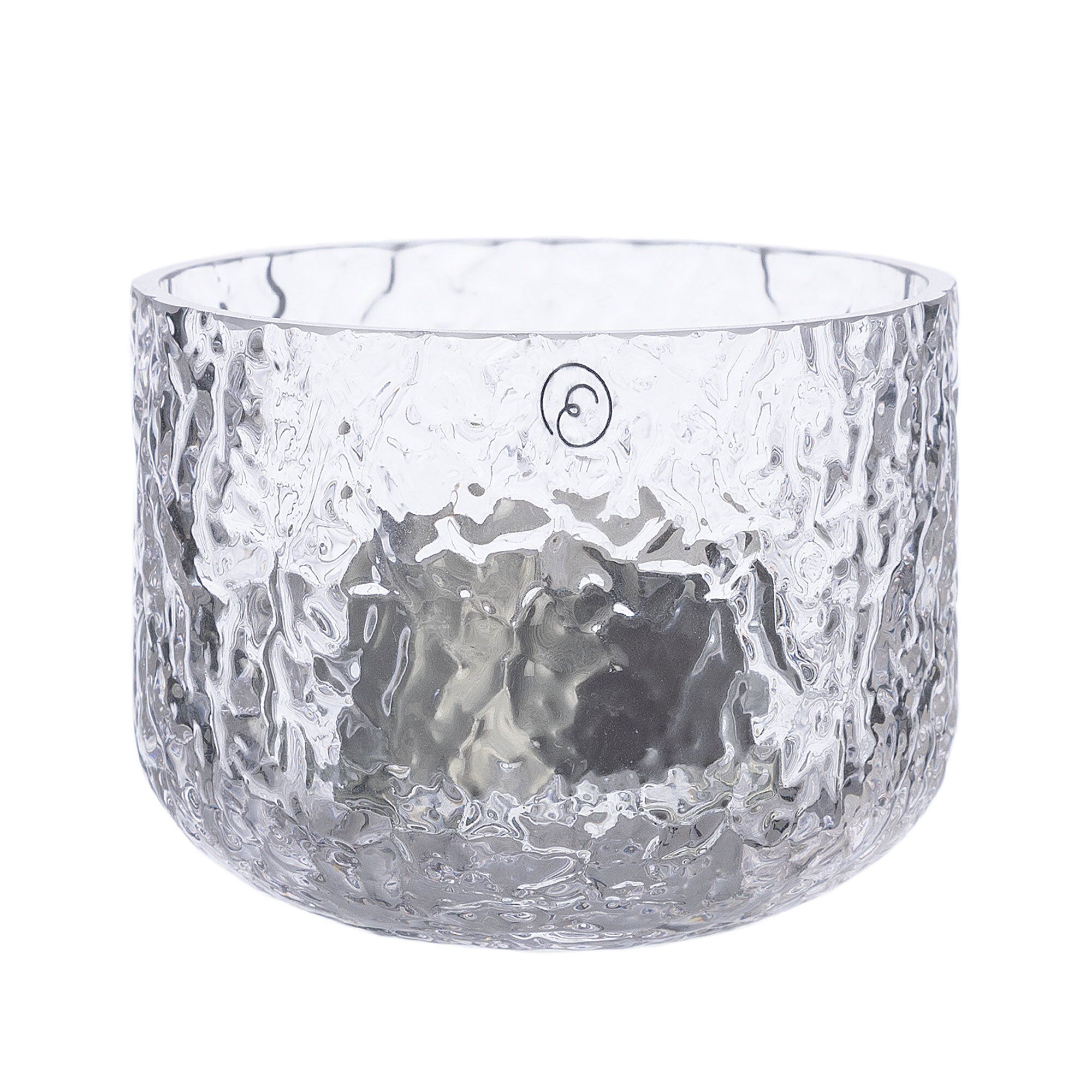 Ernst Lysestage   Cm  Mønstret Glas