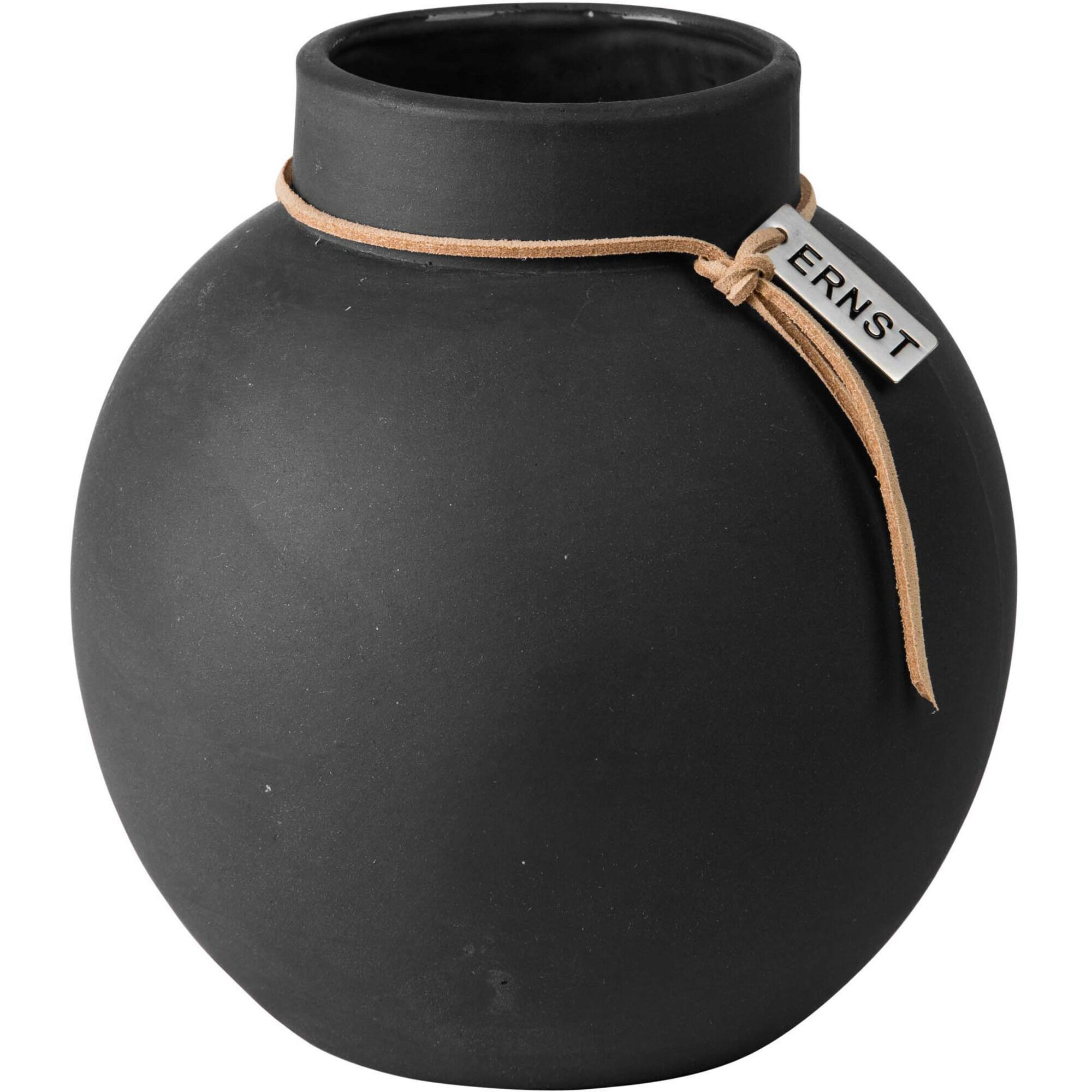 Ernst Vase Mørkegrå 14 Cm