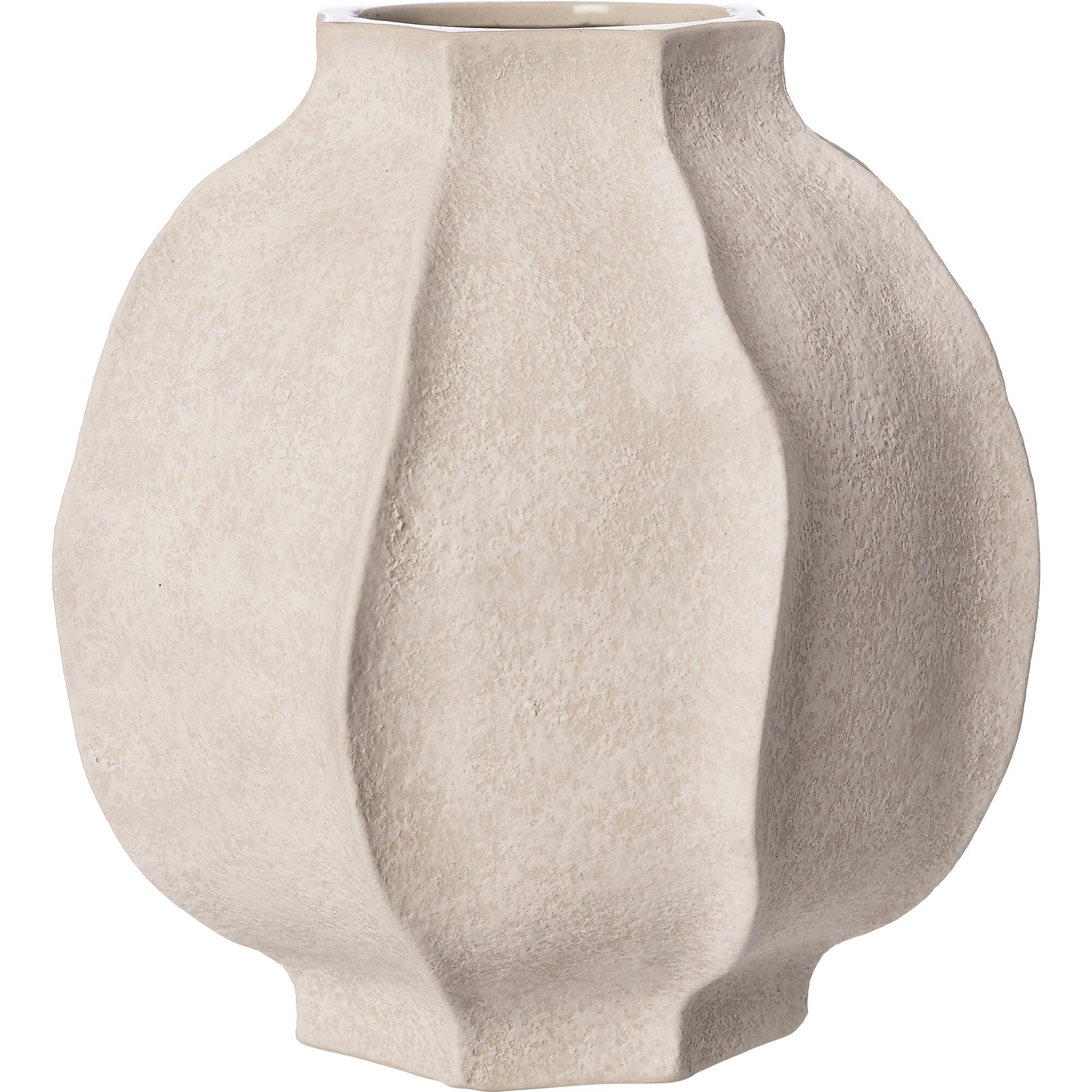 Ernst Vase Stentøj 18 Cm  Naturhvidt