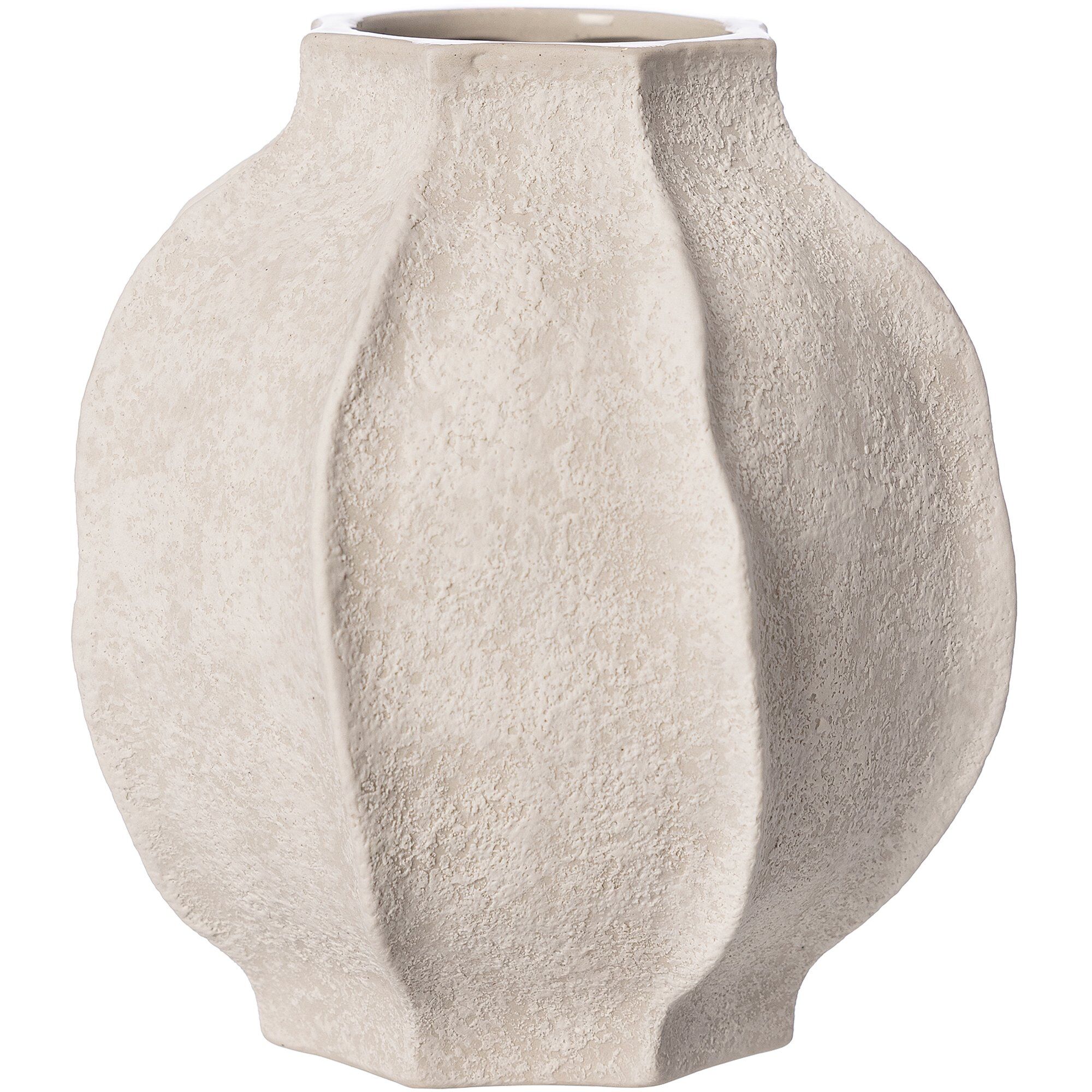 Ernst Vase Stentøj 24 Cm  Naturhvidt