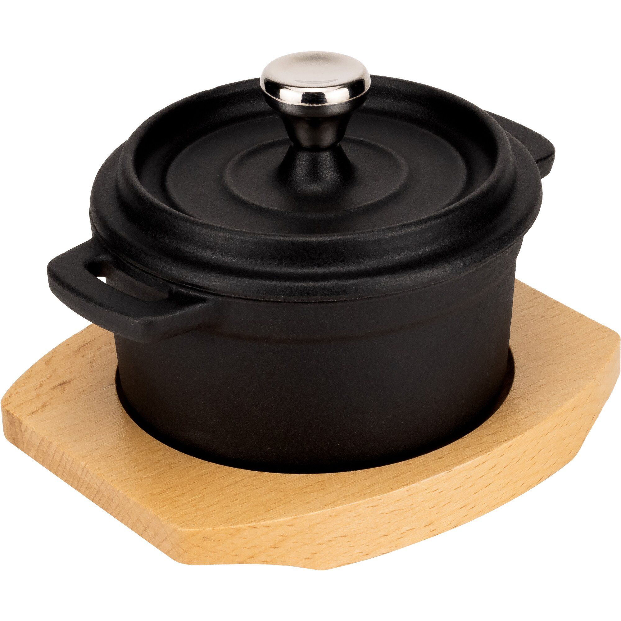 Essentials Støbejerns Serveringsgryde 10 Cm  Bordskåner   Træ
