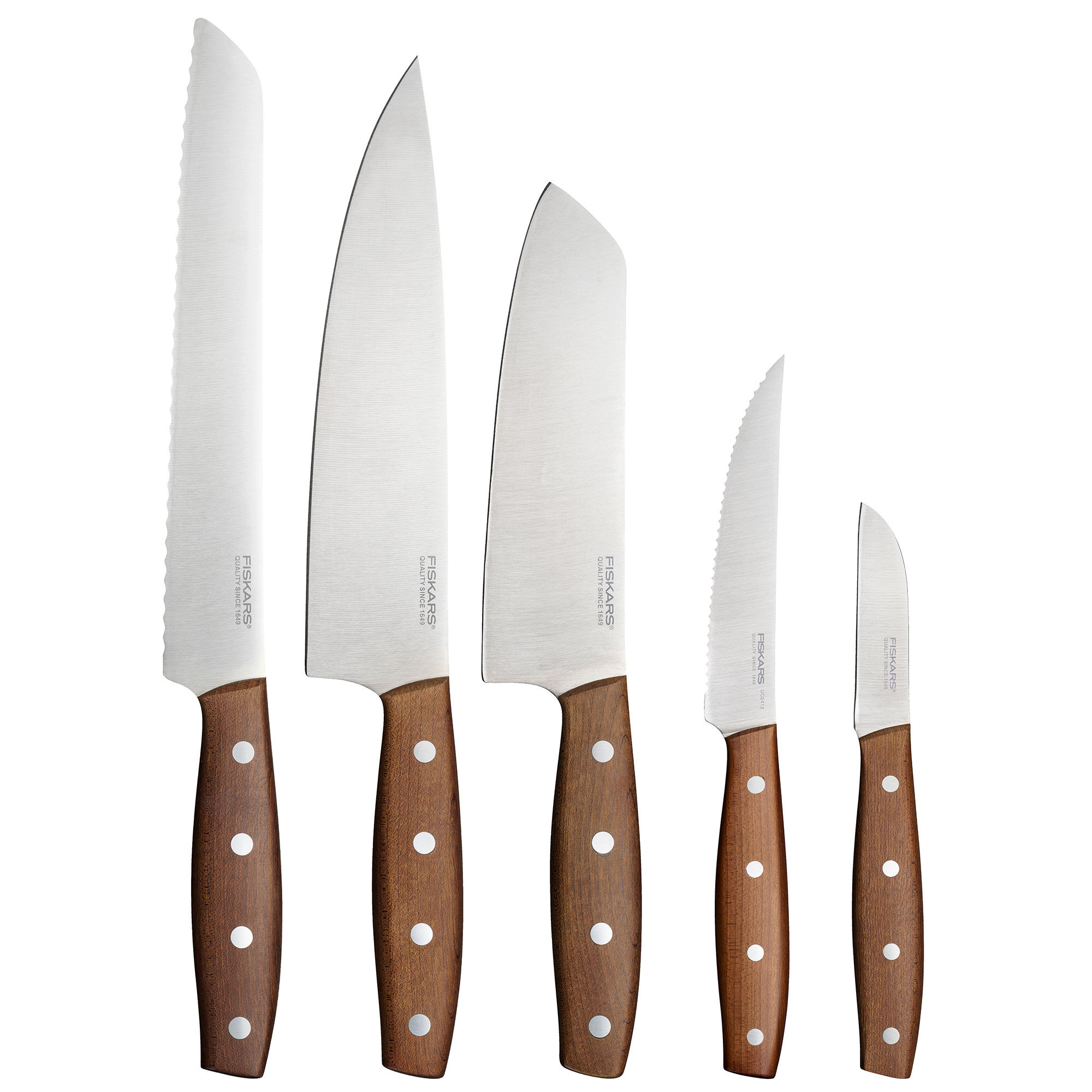 Fiskars Folken Knivsæt   Dele  Træ