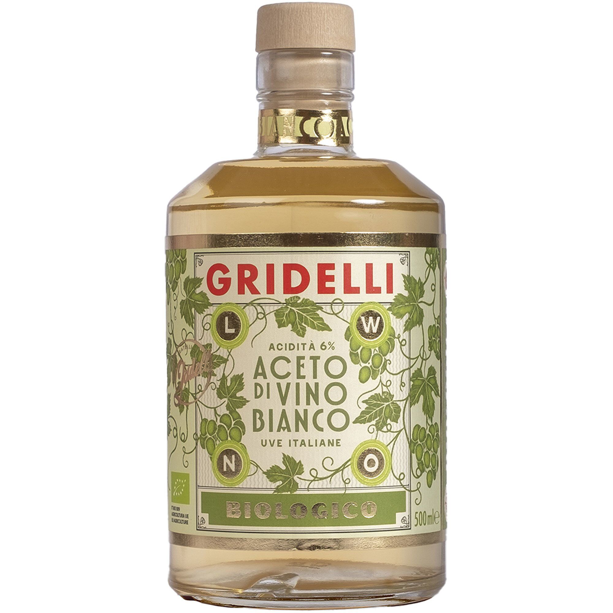 Fratelli Gridelli Aceto Di Vino Bianco økologisk Hvidvinseddike 500 Ml