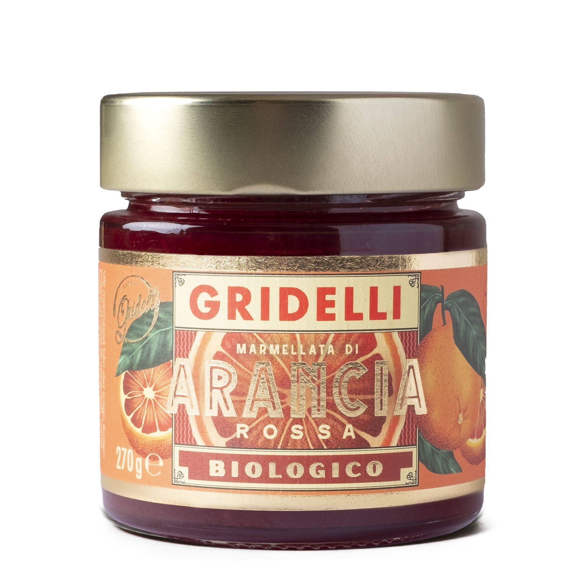 Fratelli Gridelli Marmellata Di Arancia Rossa Orange Blodappelsinmarmelade 270