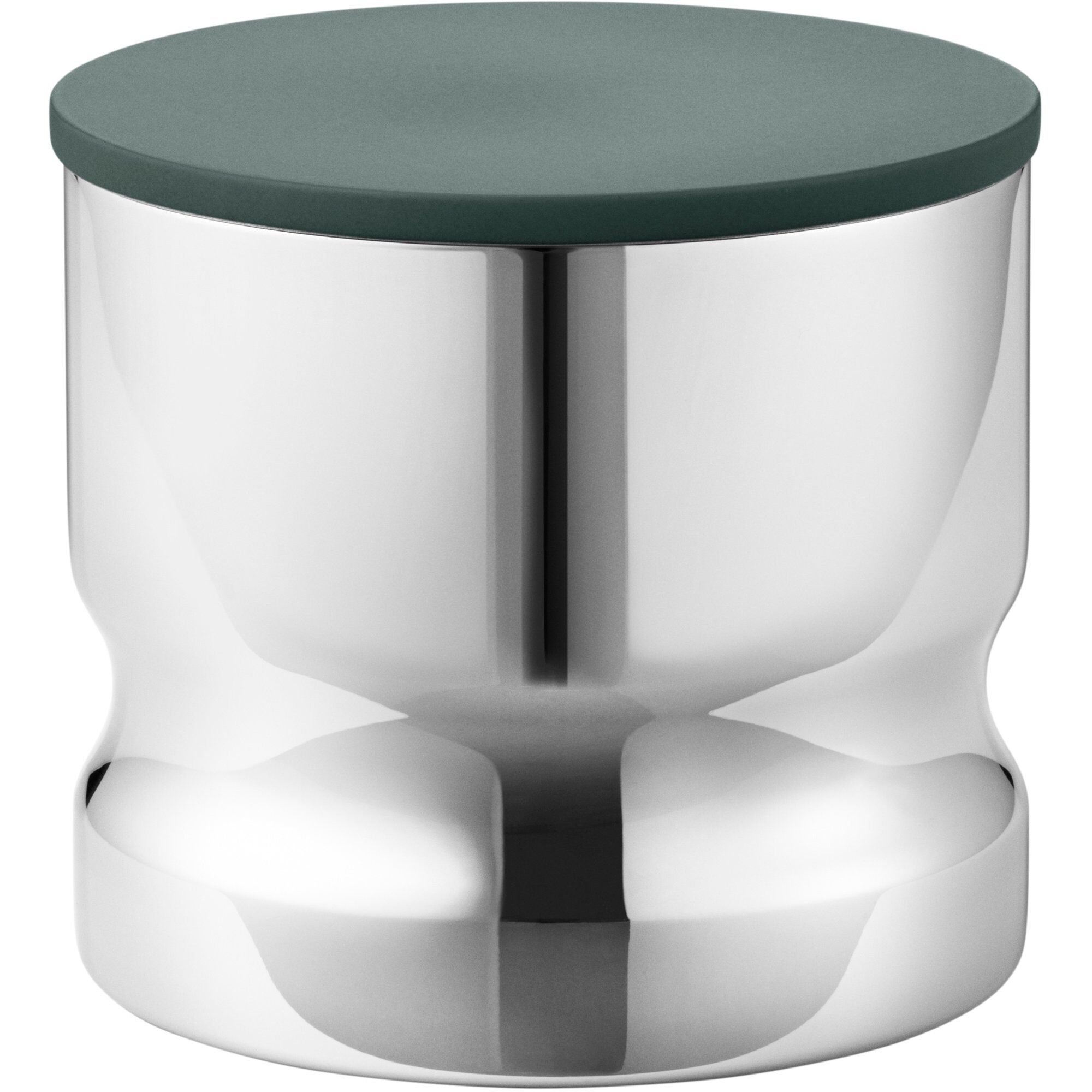 Georg Jensen Alfredo Opbevaringsboks Med Låg     Liter  Rustfrit Stål Grøn