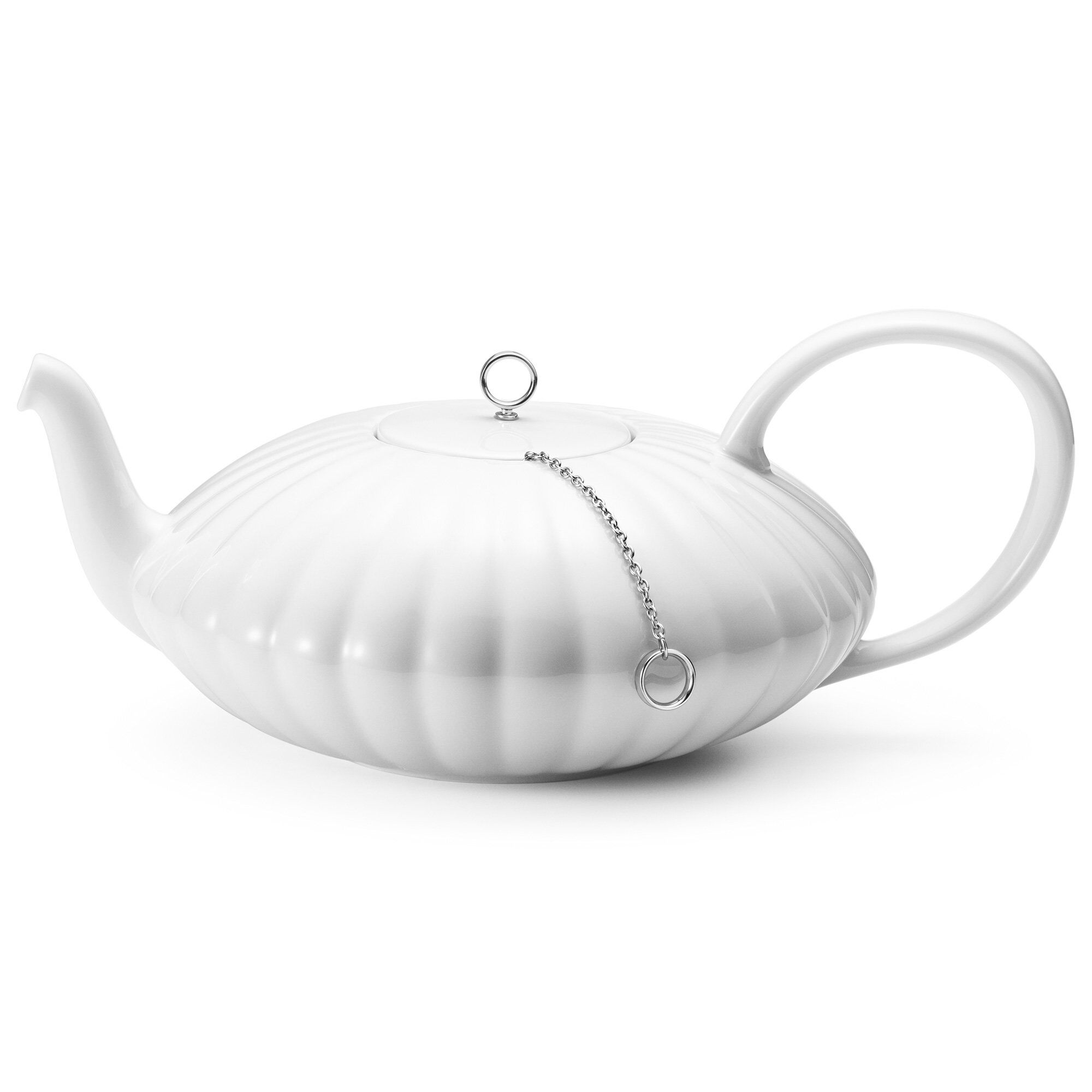 Georg Jensen Bernadotte Tekande  Porcelæn Og Rustfrit Stål