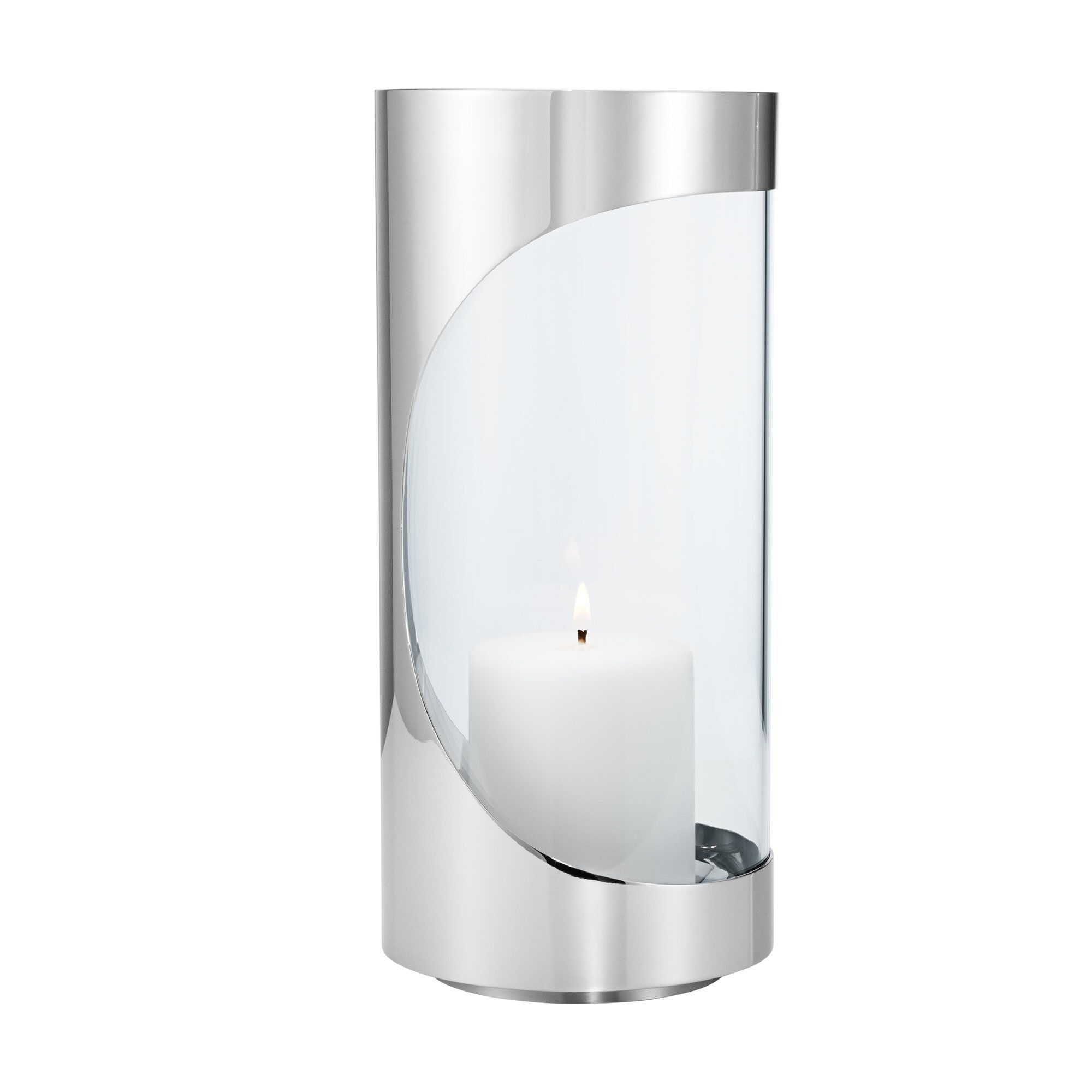 Georg Jensen Chrome Contours Lysestage 28 Cm