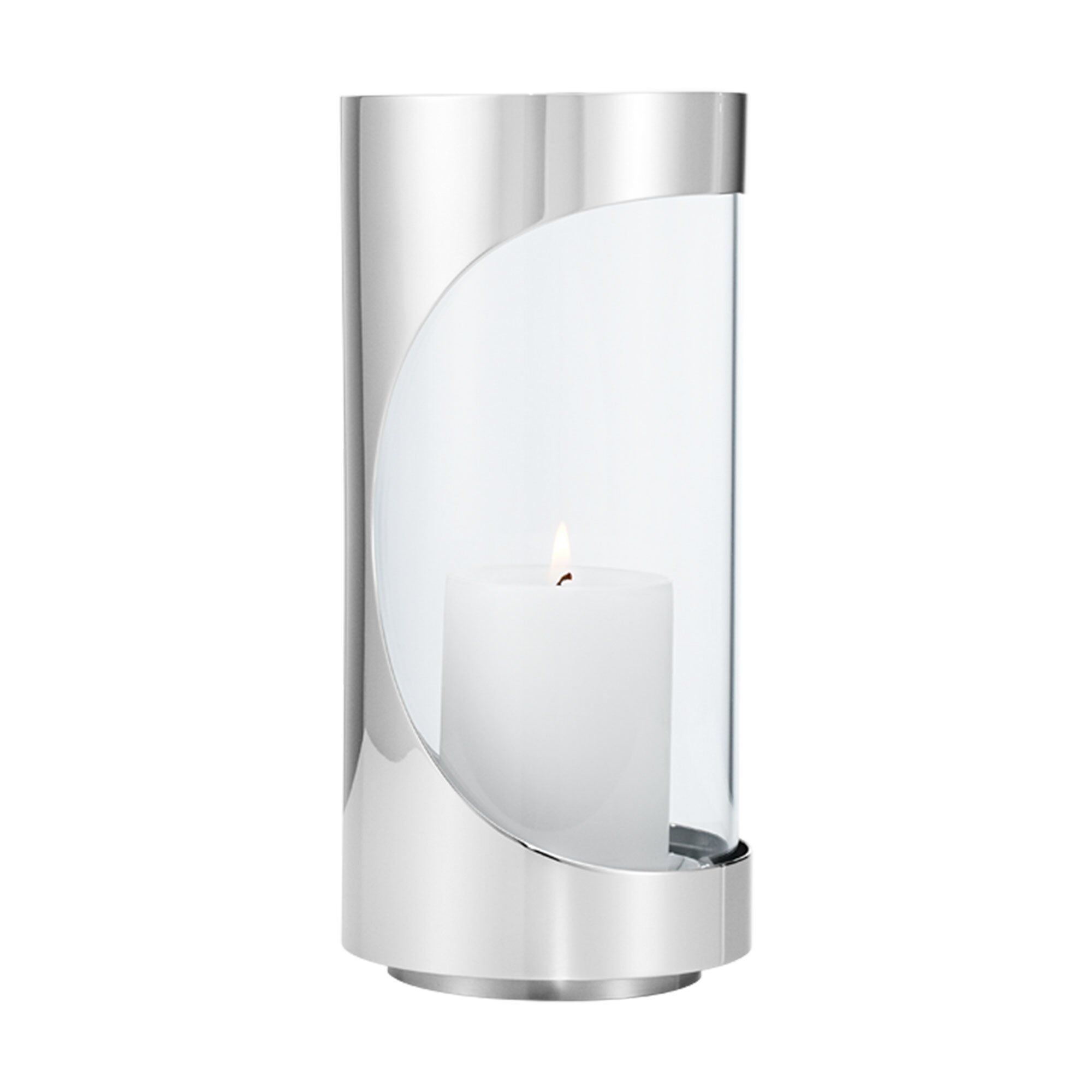 Georg Jensen Chrome Contours Lysestage 22 Cm
