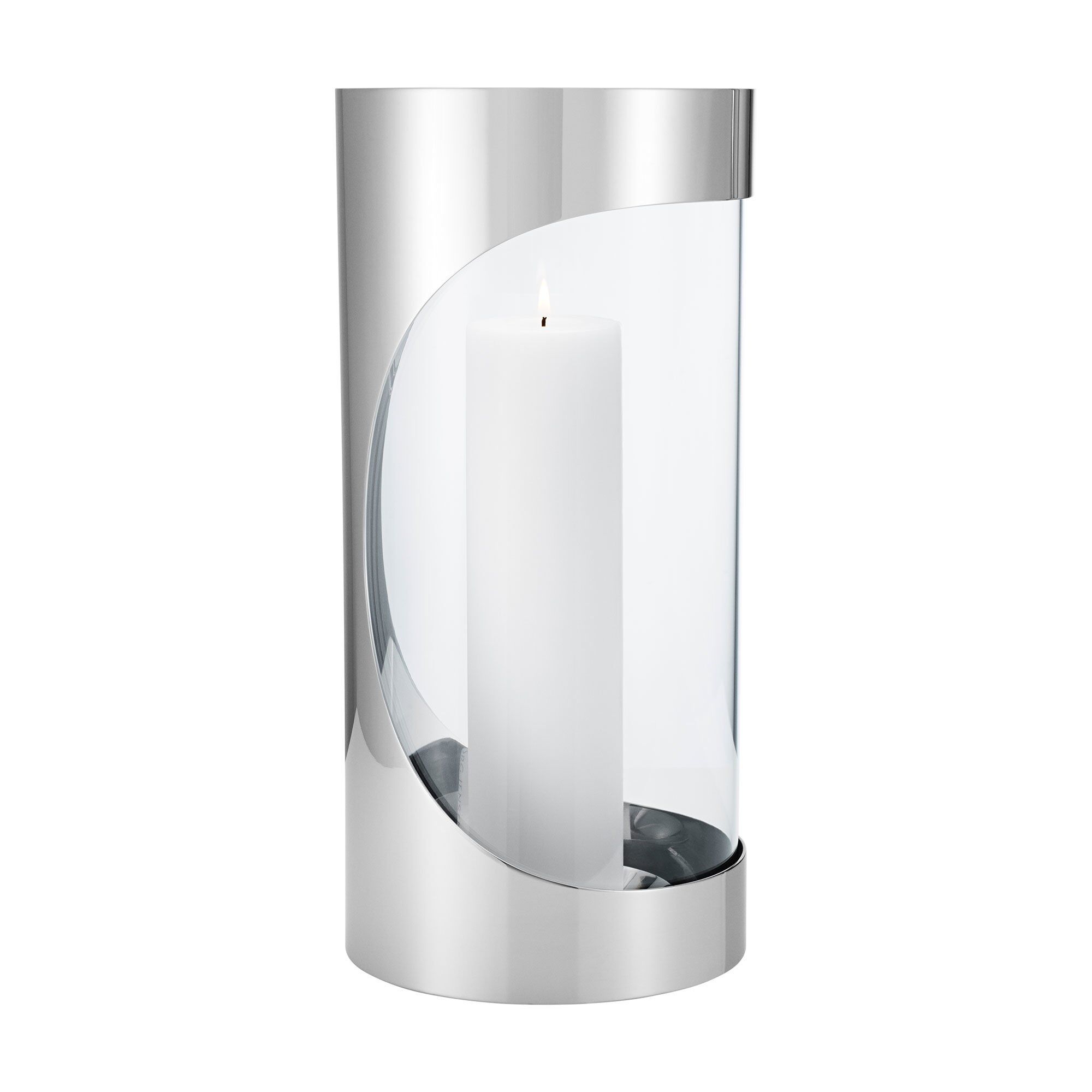 Georg Jensen Chrome Contours Lysestage 33 Cm