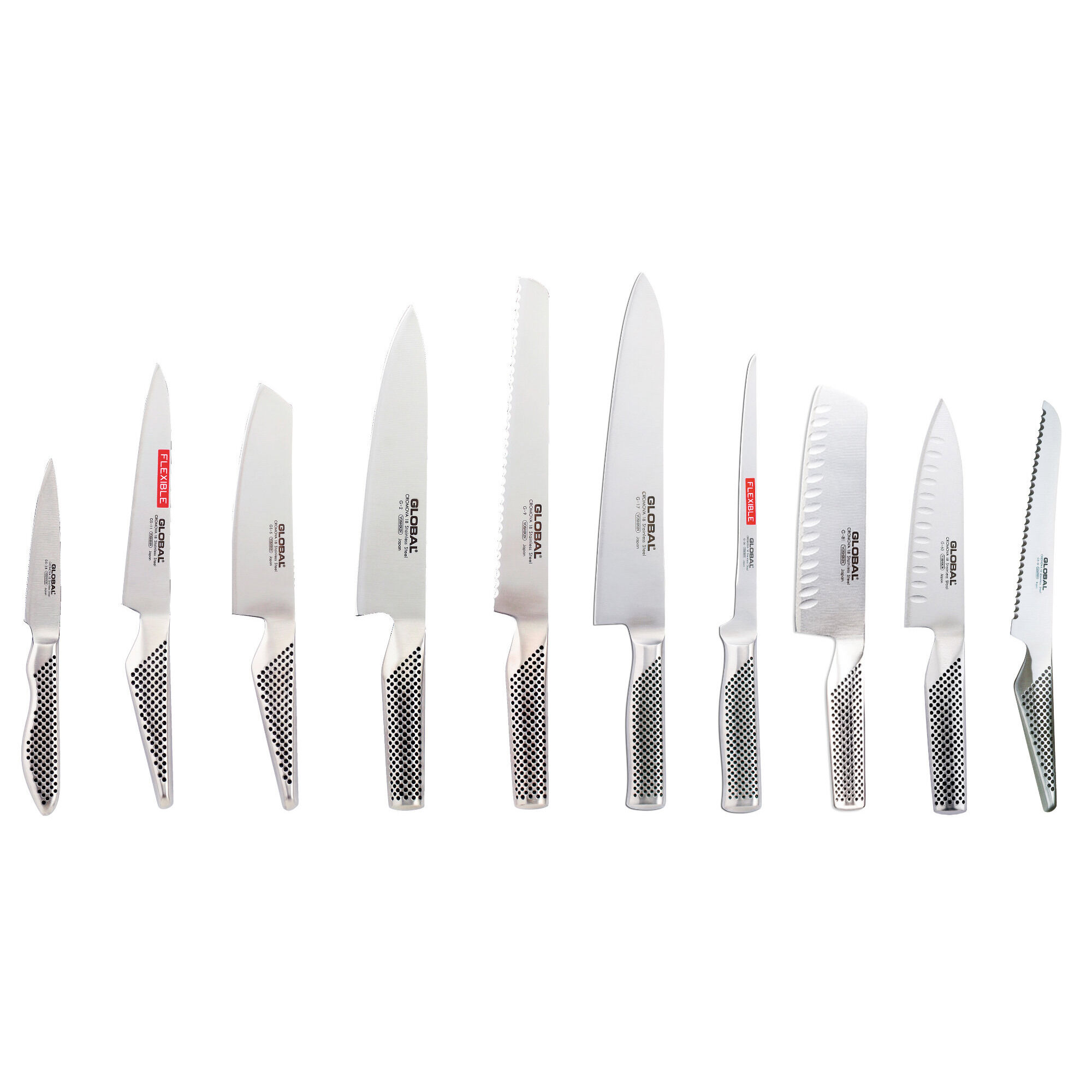 Global Knivsæt Med 10 Knive